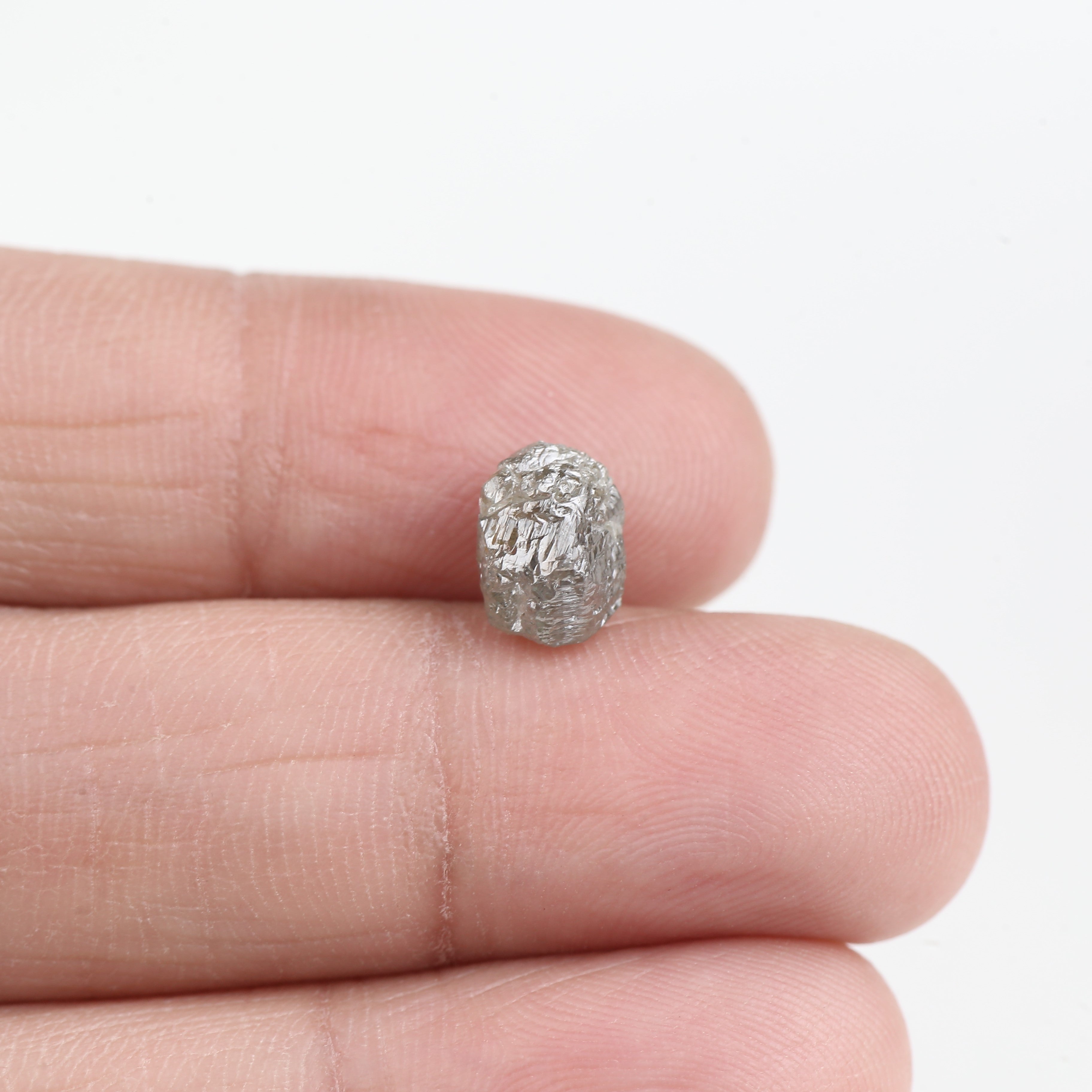 2.50 Carat Natural Rough Gray Diamond 8.45 MM