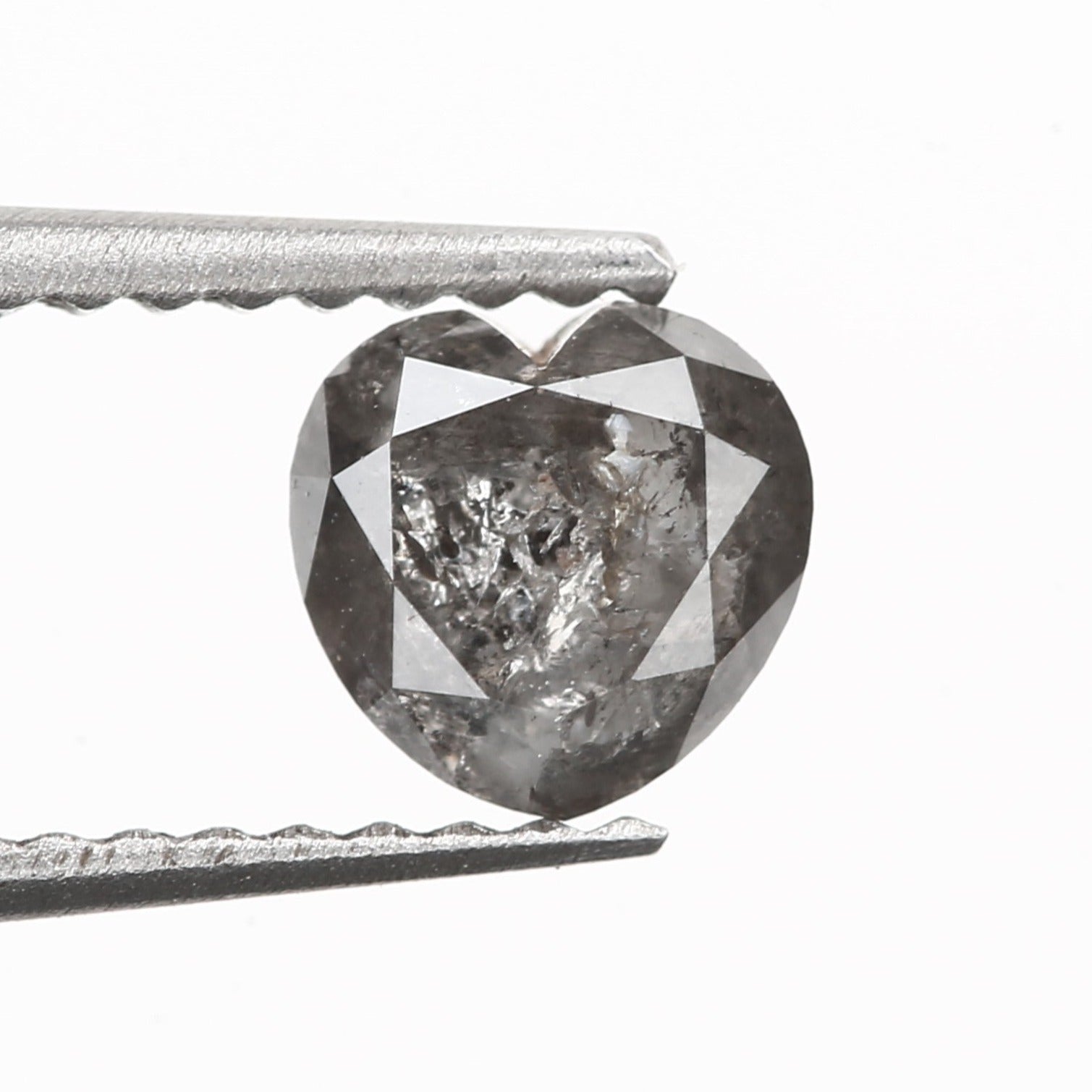 Natural Heart Fancy Gray Salt and Pepper Diamond