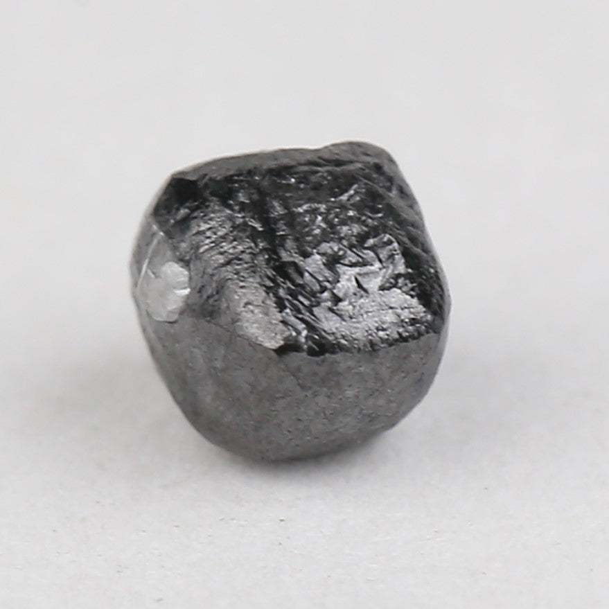 1.17 Carat Cube Rough White Black Diamond Rare Raw Uncut 5.02 MM