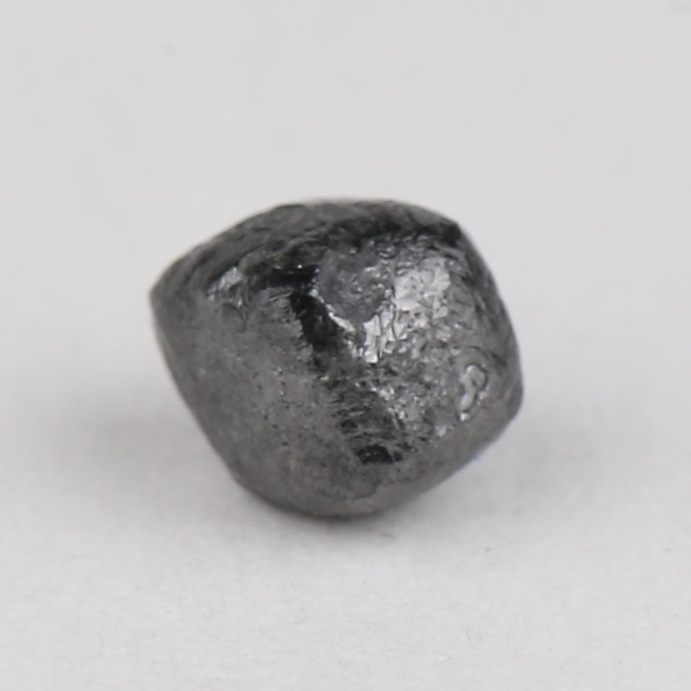 1.17 Carat Cube Rough White Black Diamond Rare Raw Uncut 5.02 MM