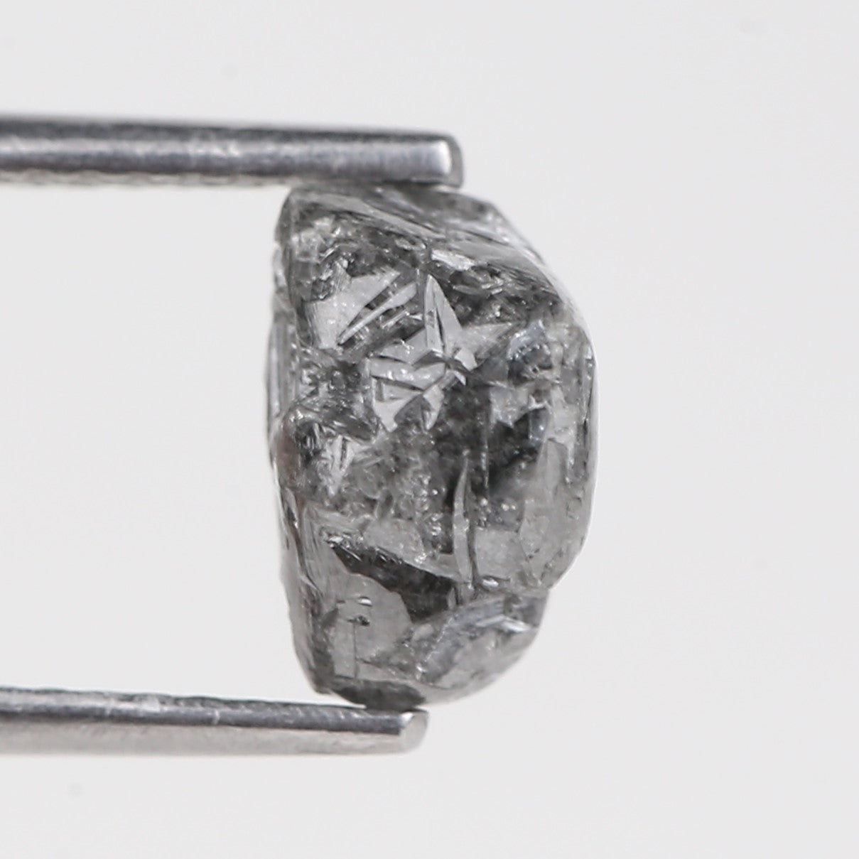 2.50 Carat Natural Gray Crystal Rough Diamond 7.41 MM