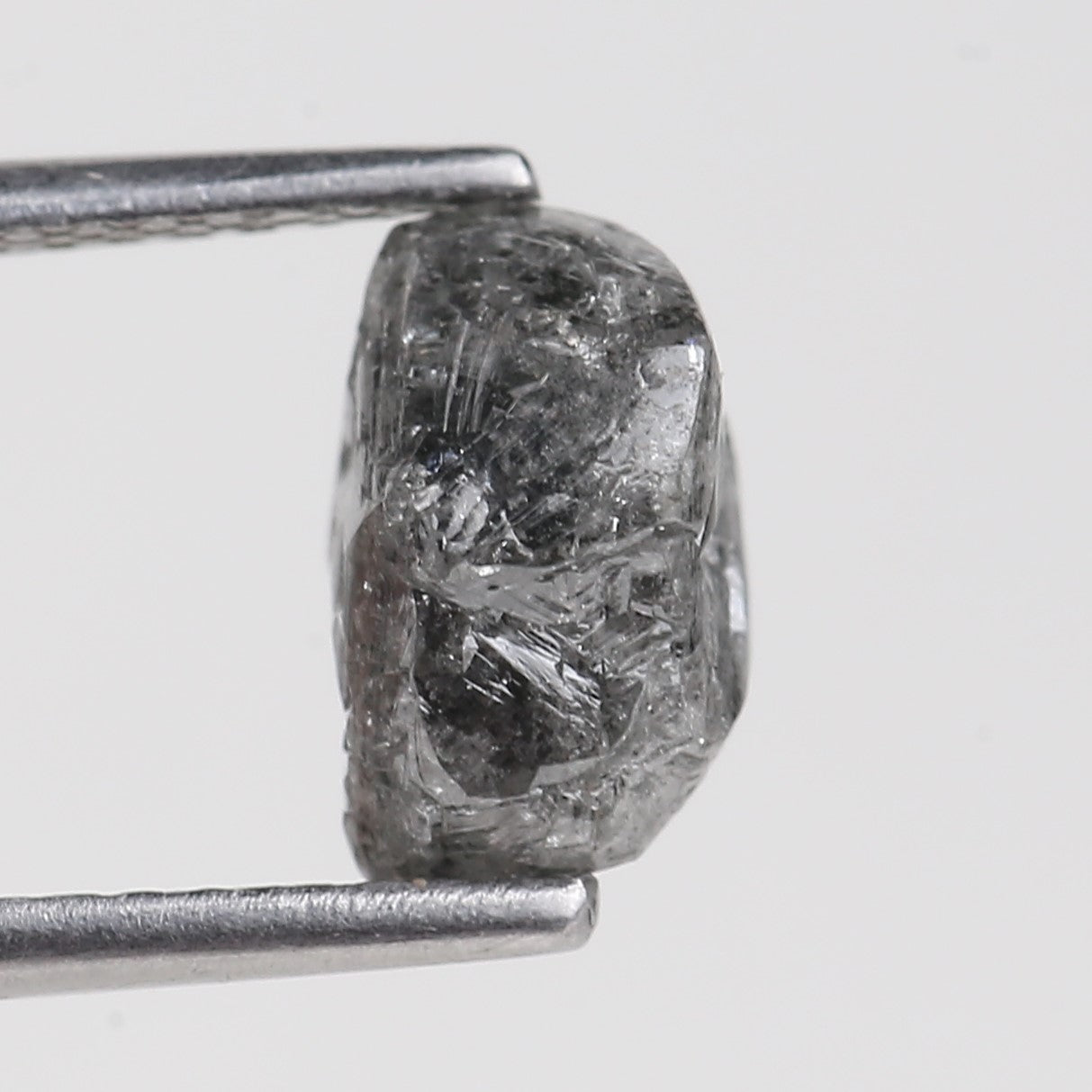 2.50 Carat Natural Gray Crystal Rough Diamond 7.41 MM
