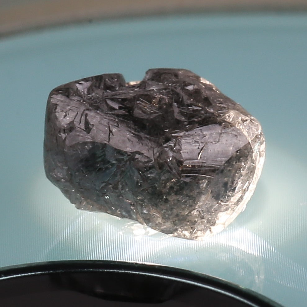 2.50 Carat Natural Gray Crystal Rough Diamond 7.41 MM