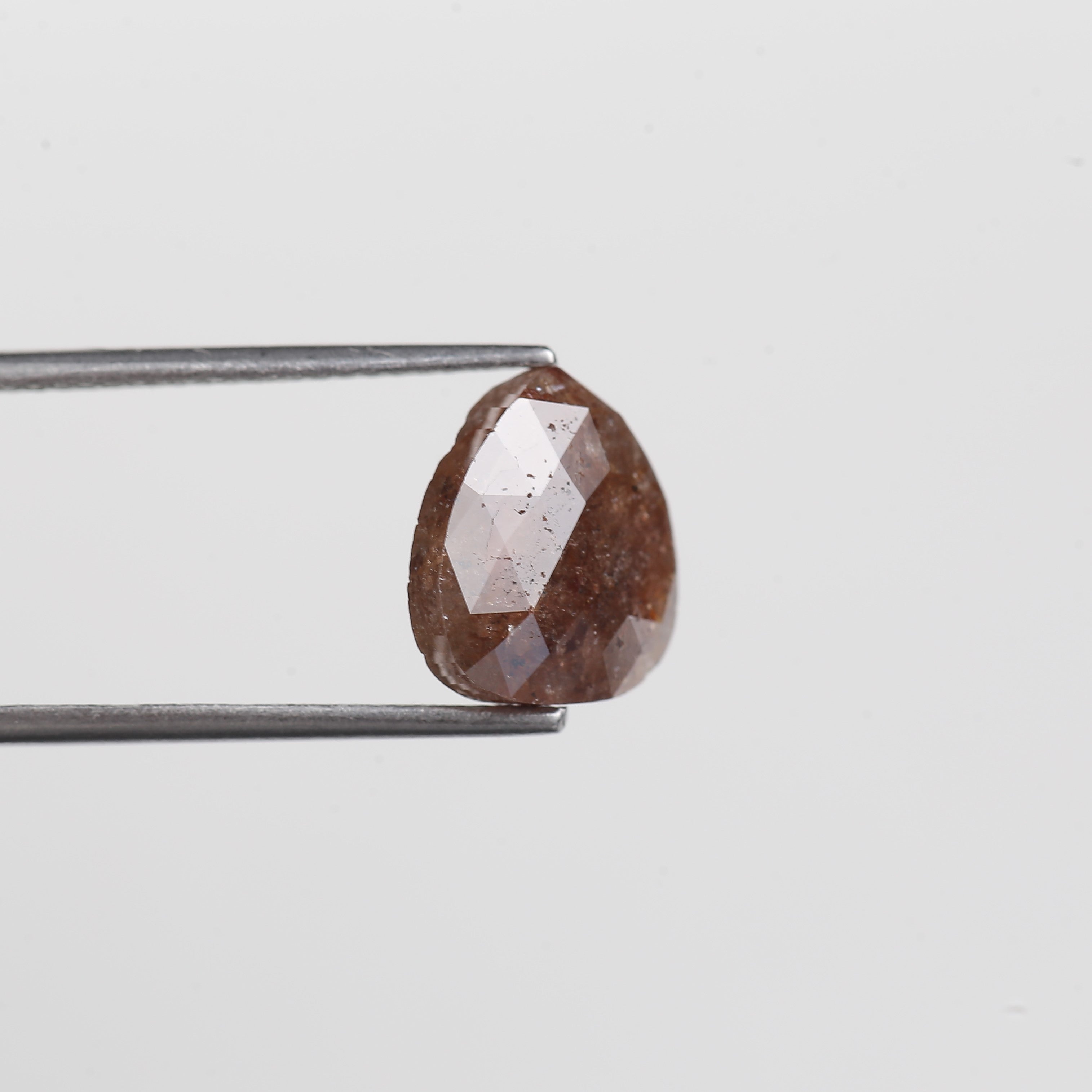 Natural 3 ct Pear Cut Diamond Salt And Pepper Checker