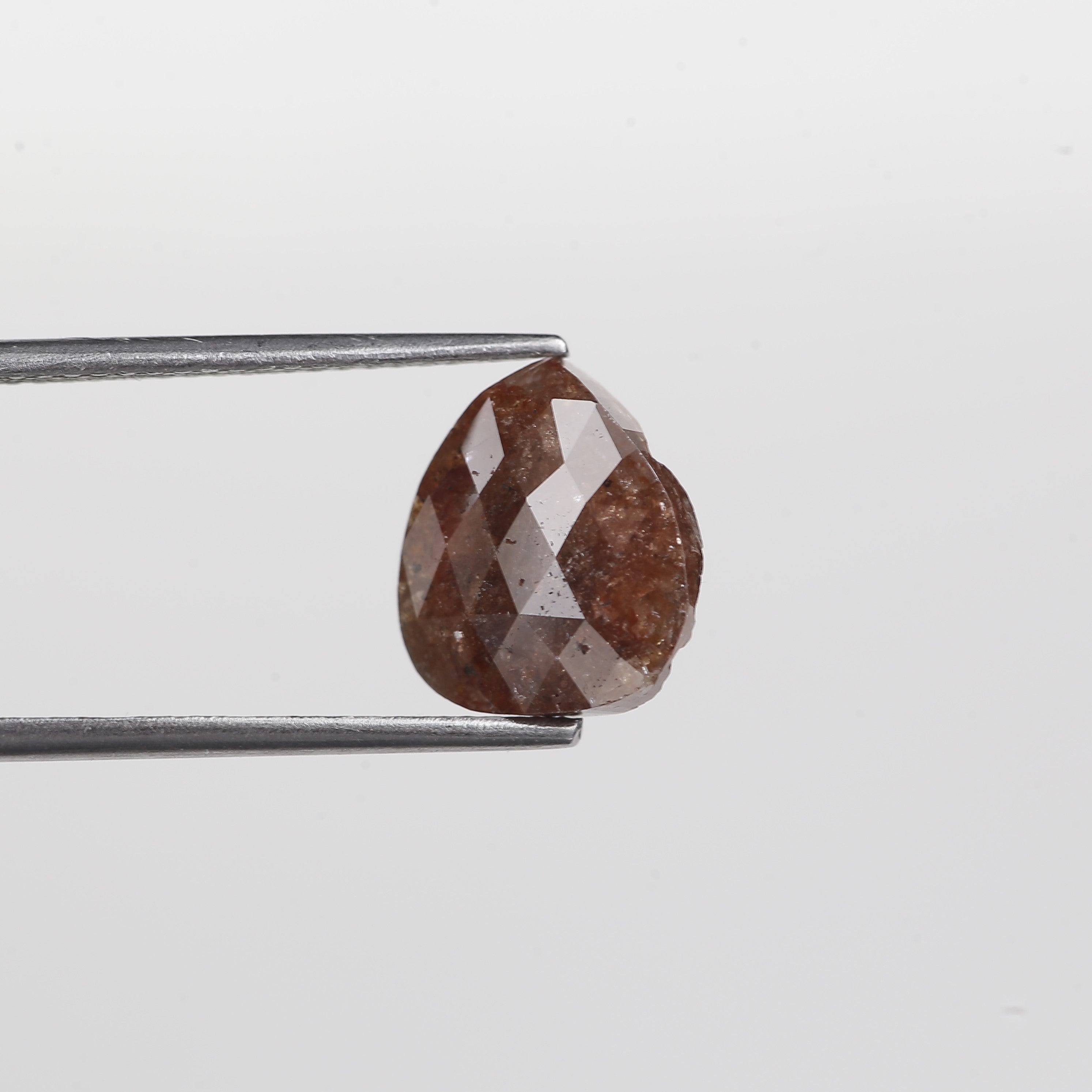 Natural 3 ct Pear Cut Diamond Salt And Pepper Checker