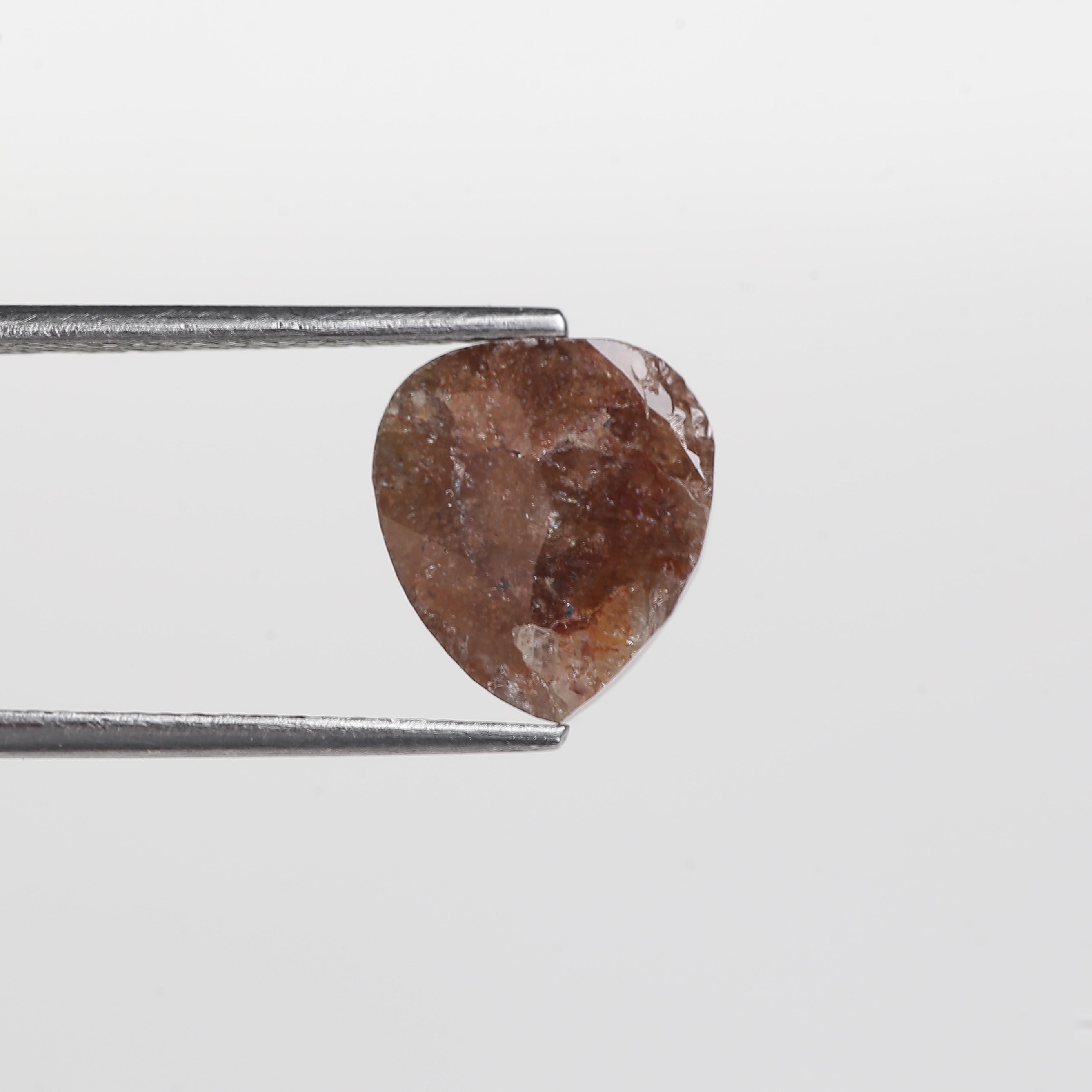 Natural 3 ct Pear Cut Diamond Salt And Pepper Checker