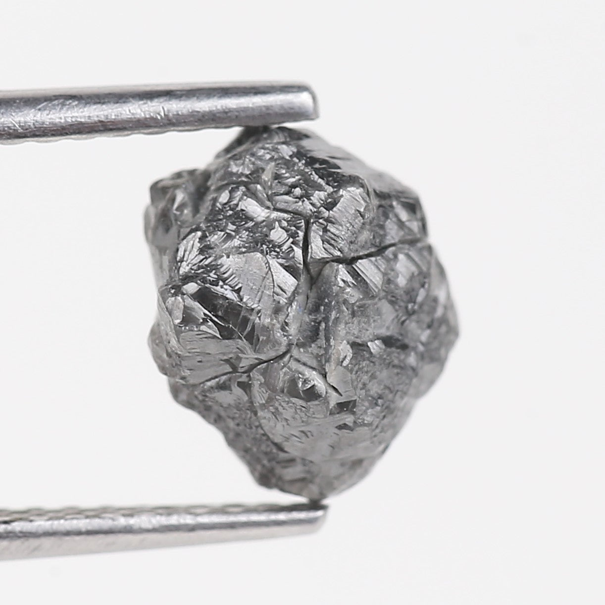 3 Carat Natural Gray Black Rough Diamond