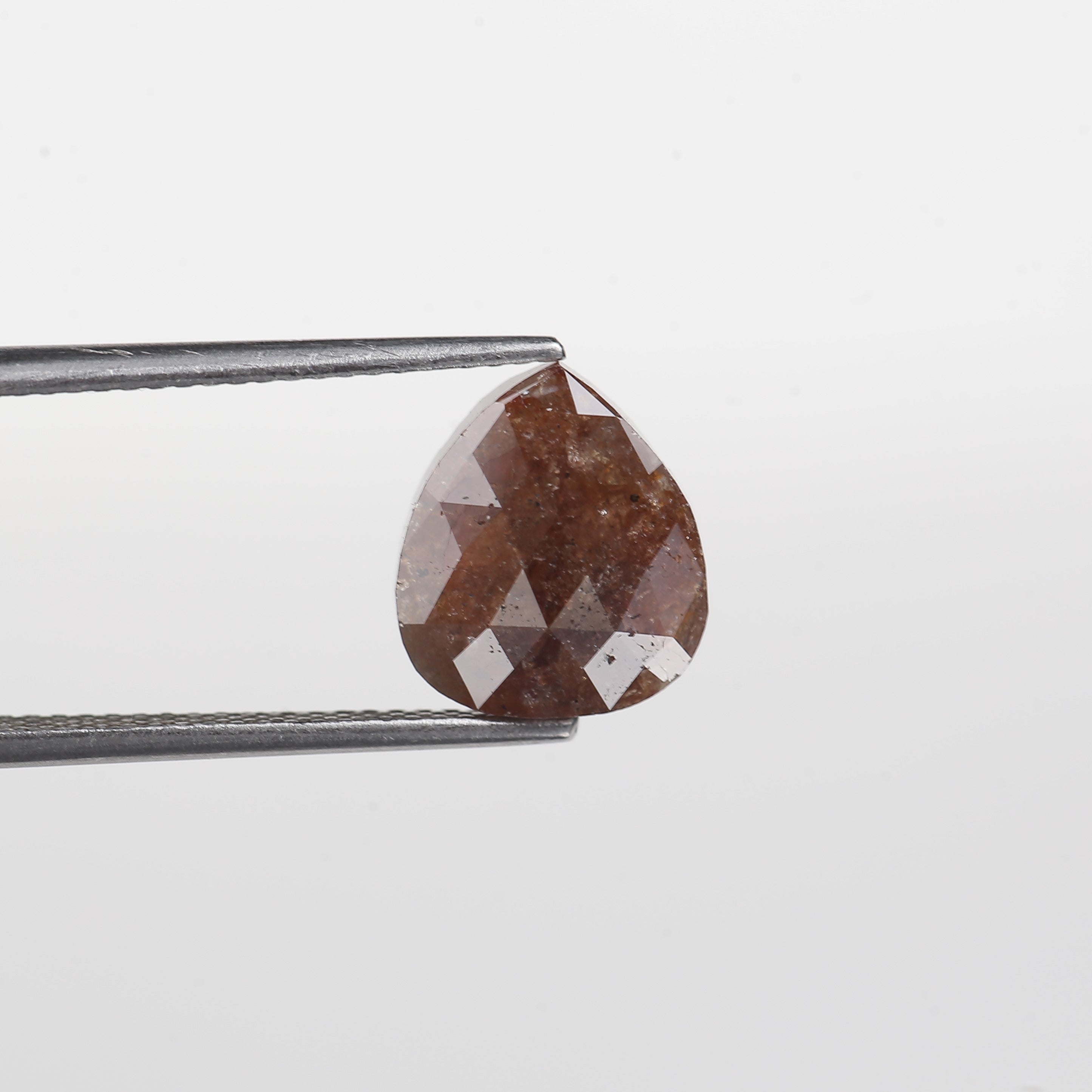 Natural 3 ct Pear Cut Diamond Salt And Pepper Checker
