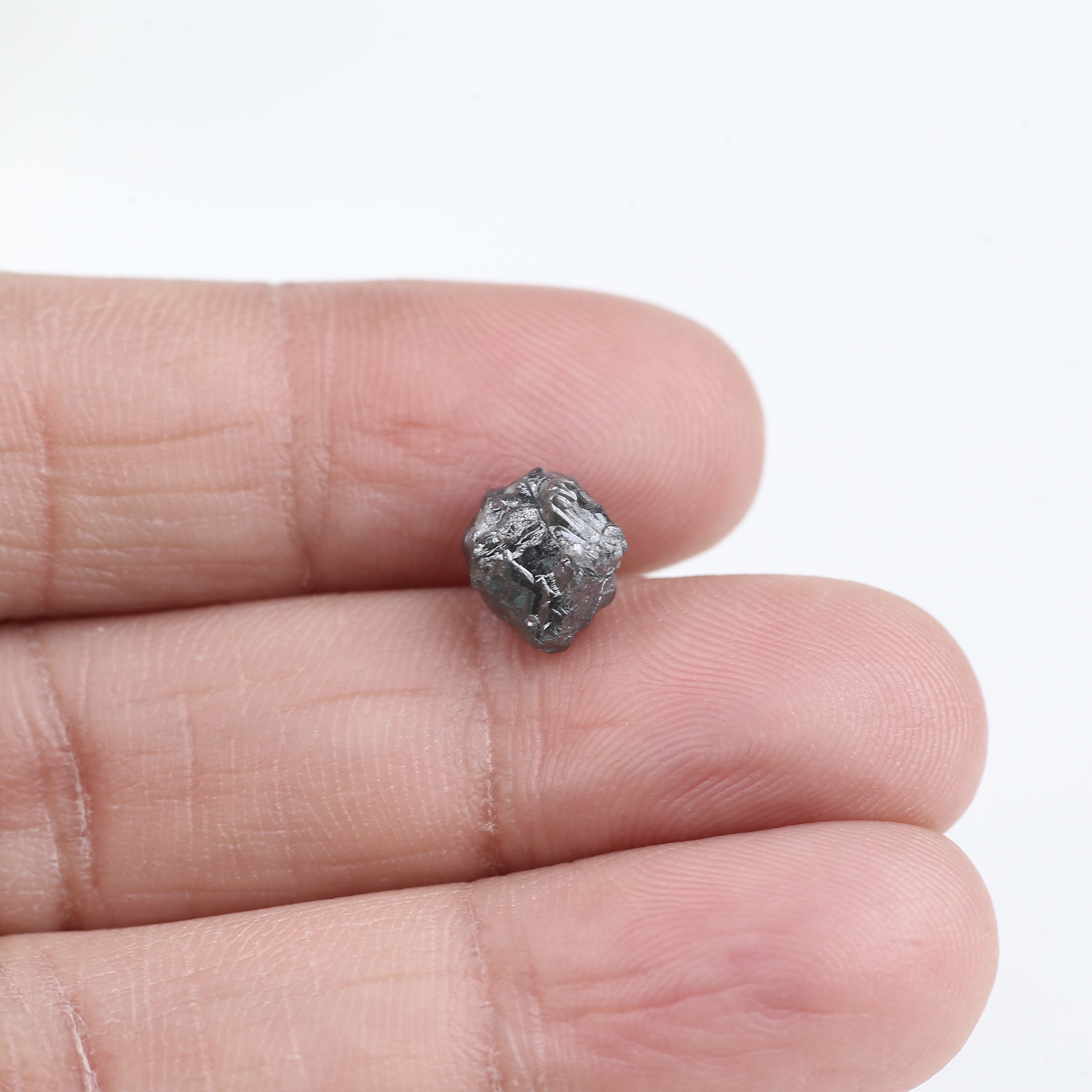 3 Carat Natural Gray Black Rough Diamond