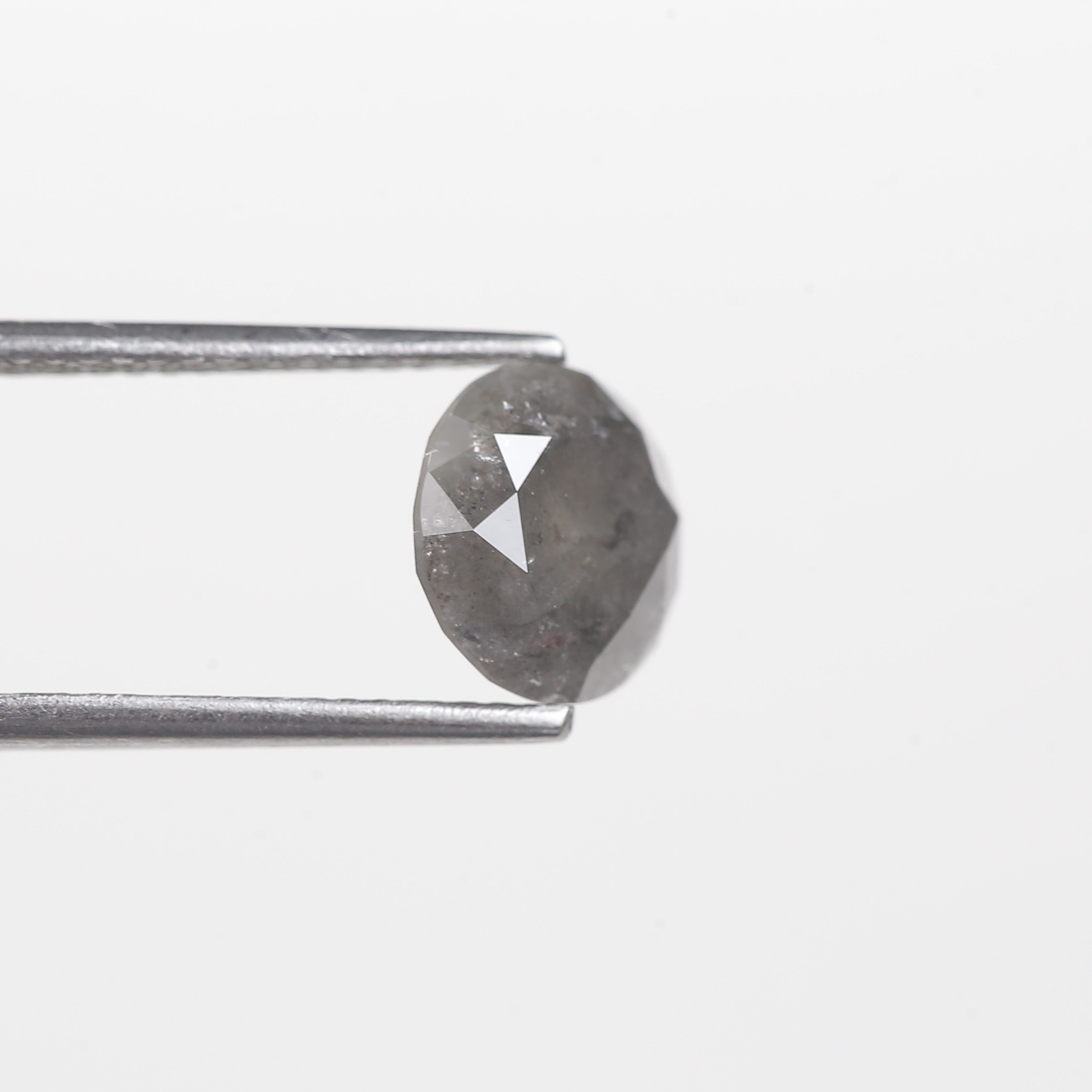 2.34 Carat Fancy Gray Round Cut Salt & Pepper Diamond 8.20 MM