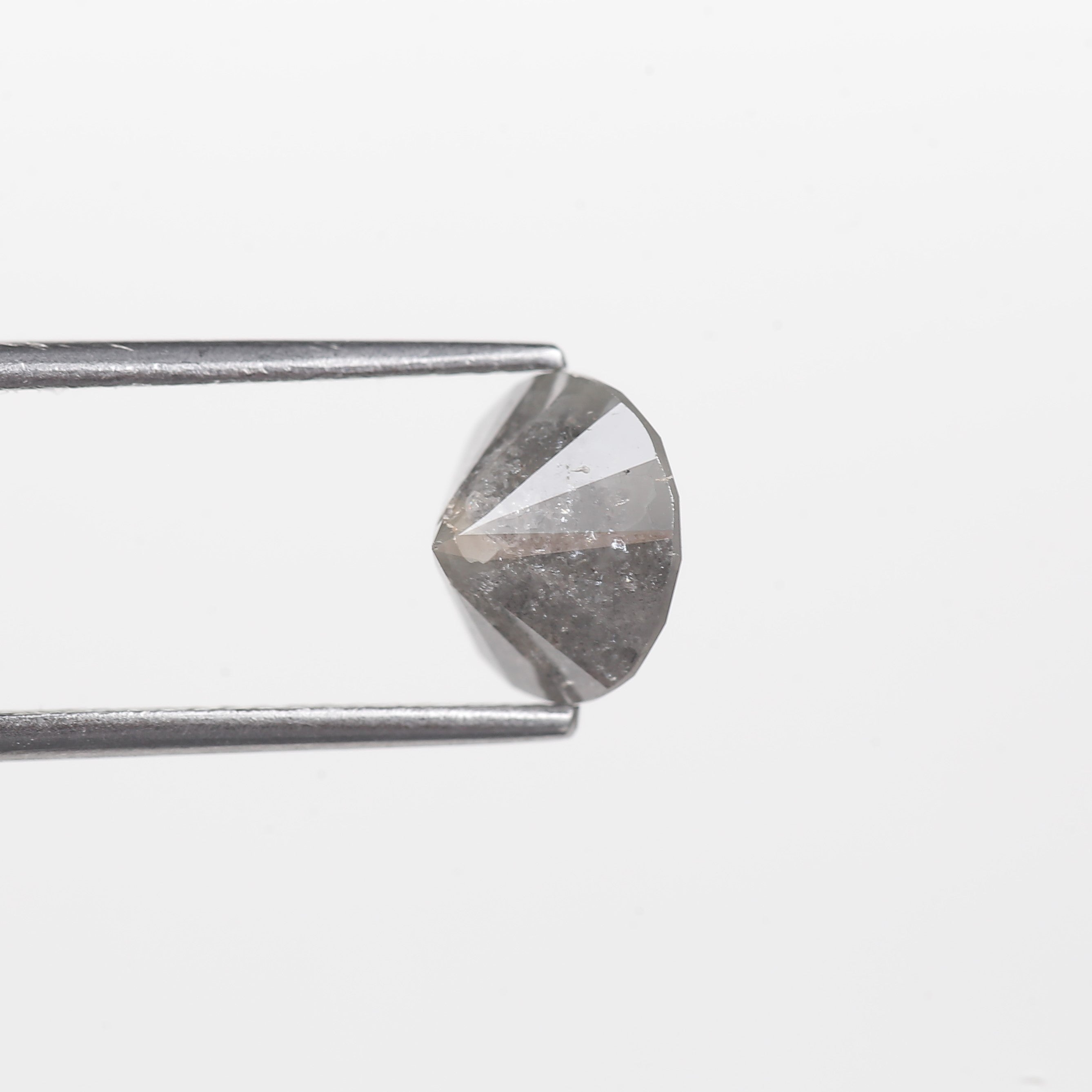 2.34 Carat Fancy Gray Round Cut Salt & Pepper Diamond 8.20 MM