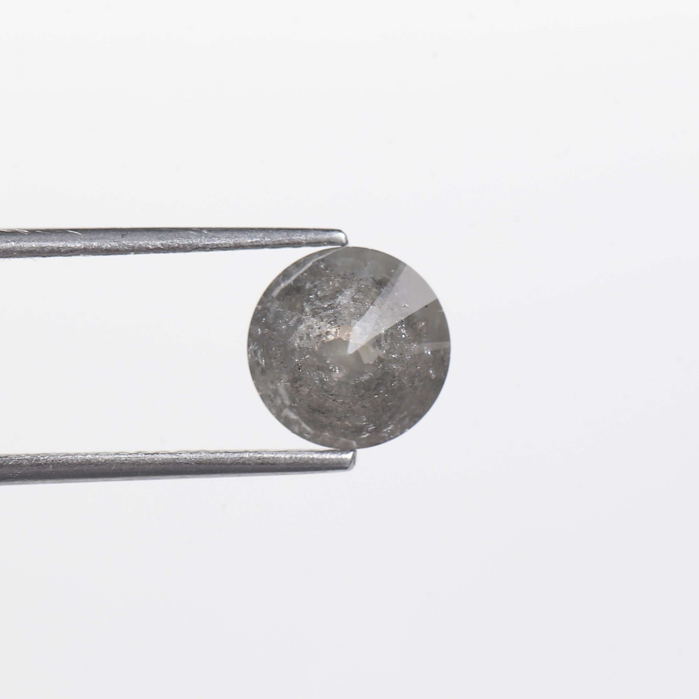 2.34 Carat Fancy Gray Round Cut Salt & Pepper Diamond 8.20 MM