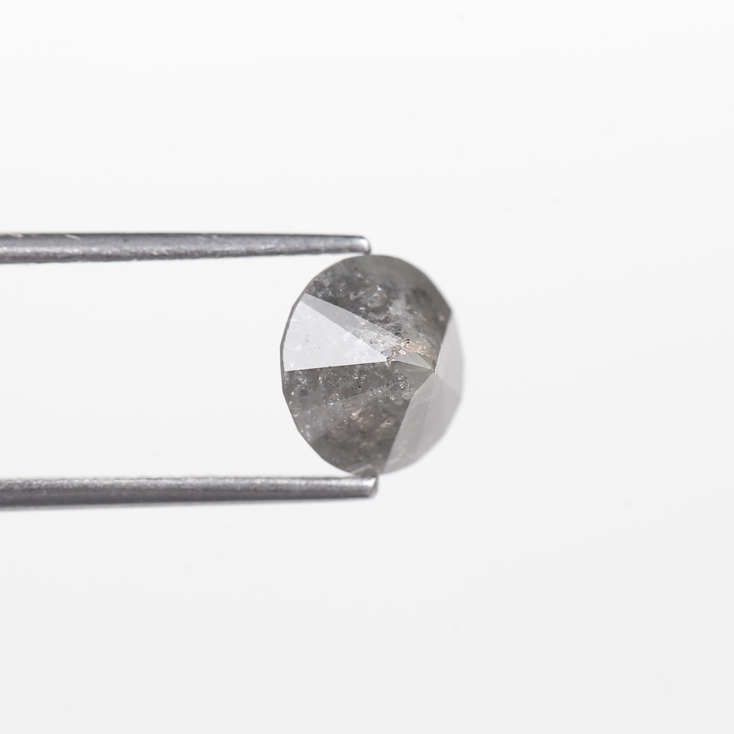 2.34 Carat Fancy Gray Round Cut Salt & Pepper Diamond 8.20 MM