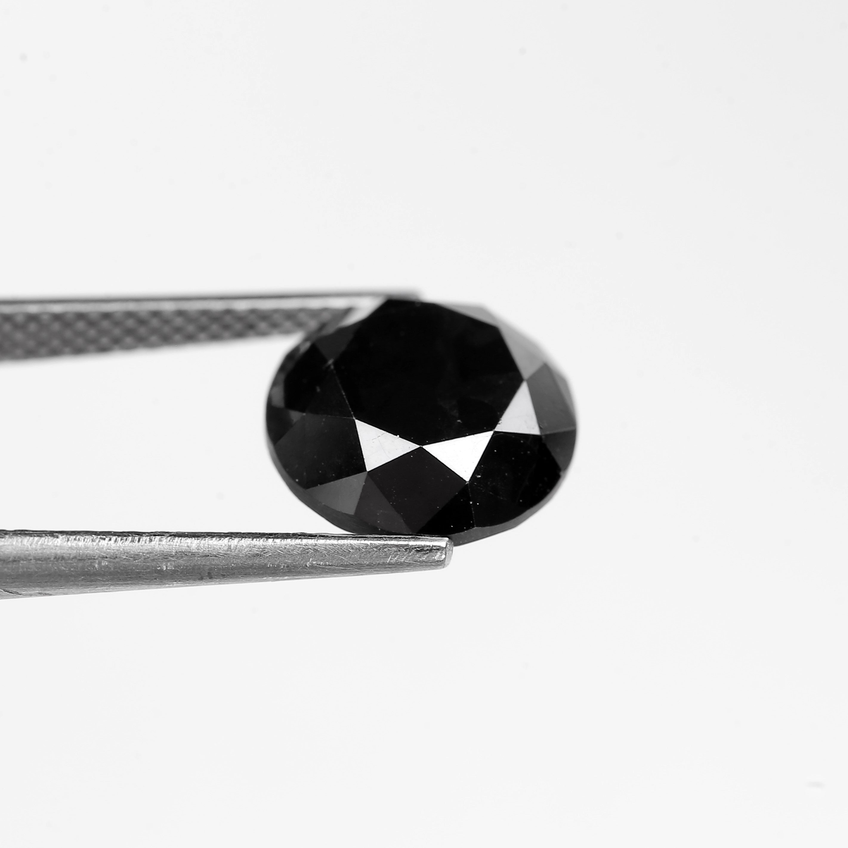 5.51 Carat Natural Round Cut Black Loose Diamond 10.20 MM