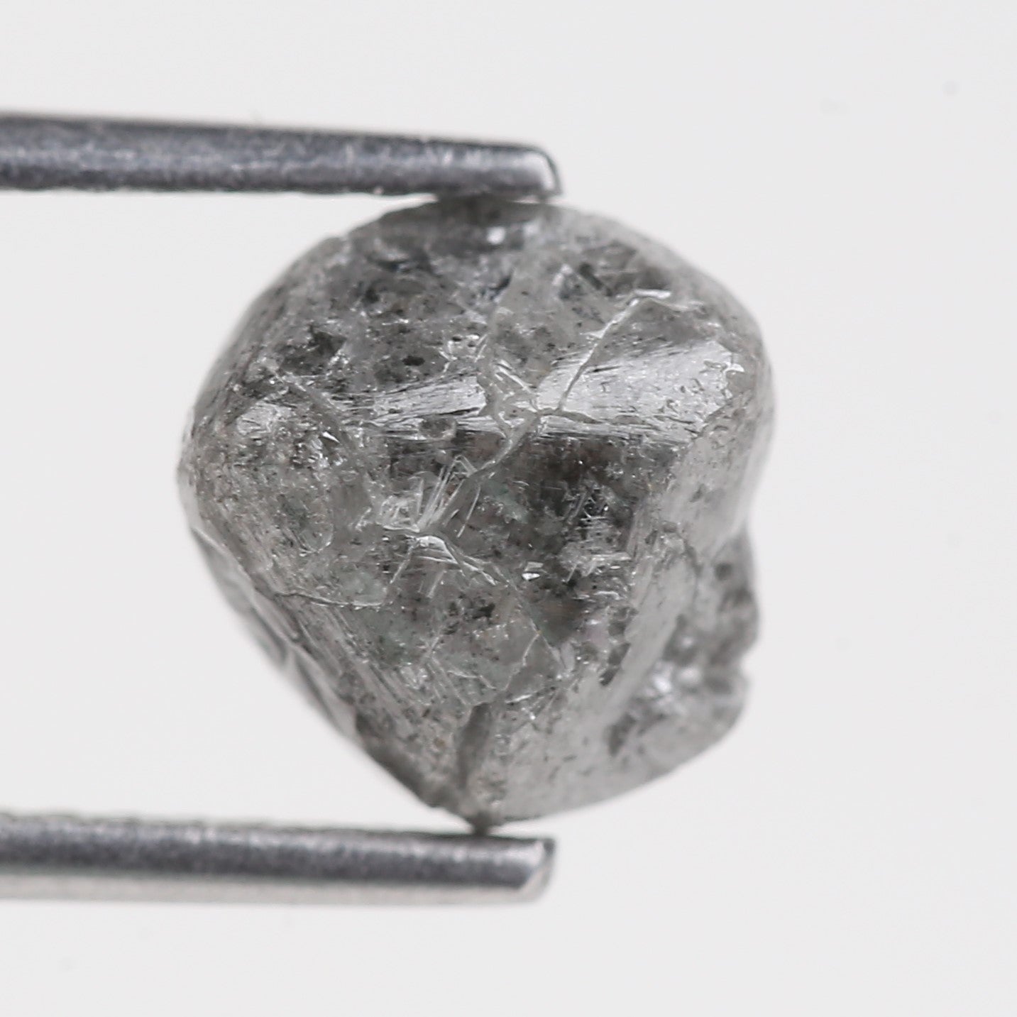 2.68 Carat Natural Black Gray Rough Diamond 7.52 MM