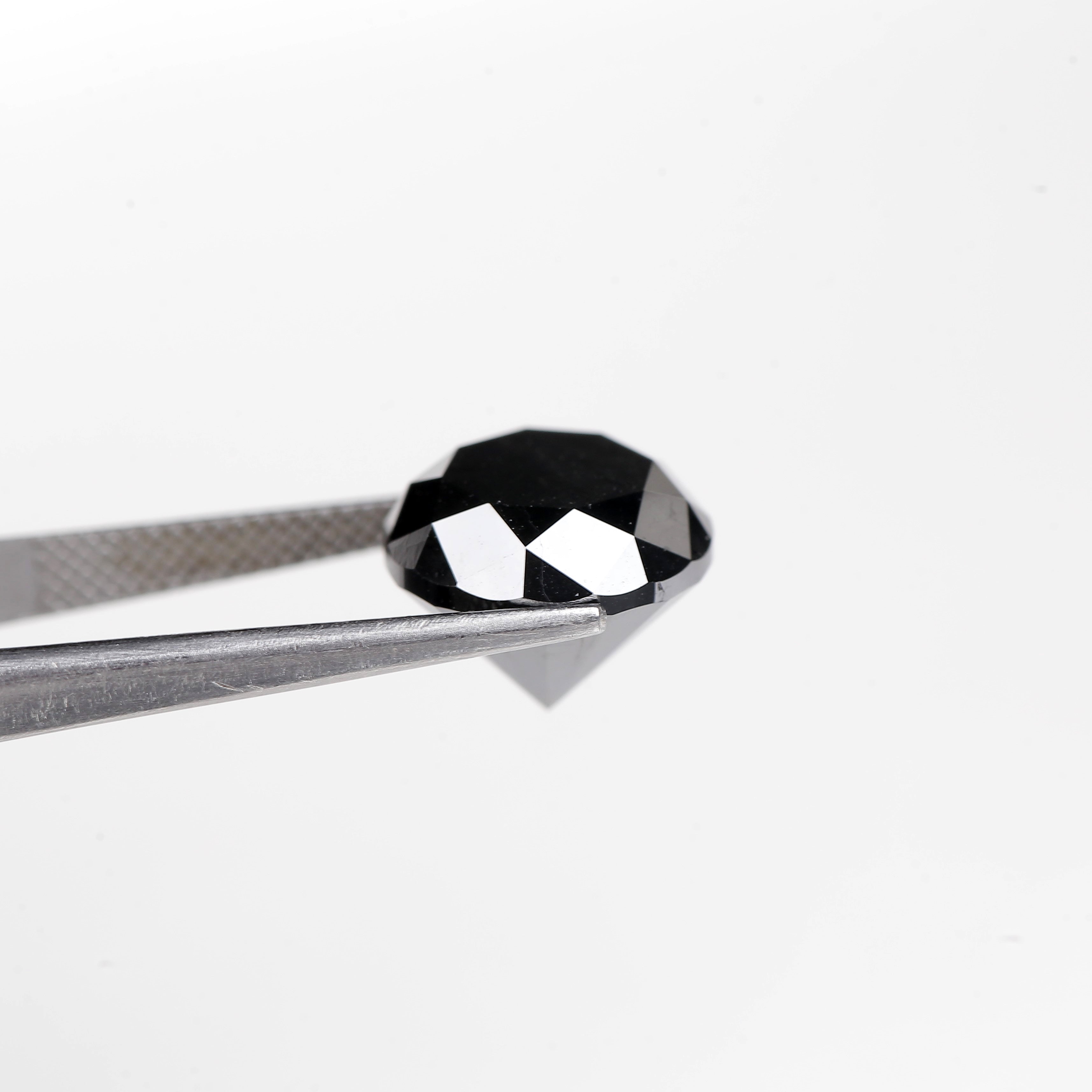 10 Carat Round Cut Black Diamond 12.30 MM
