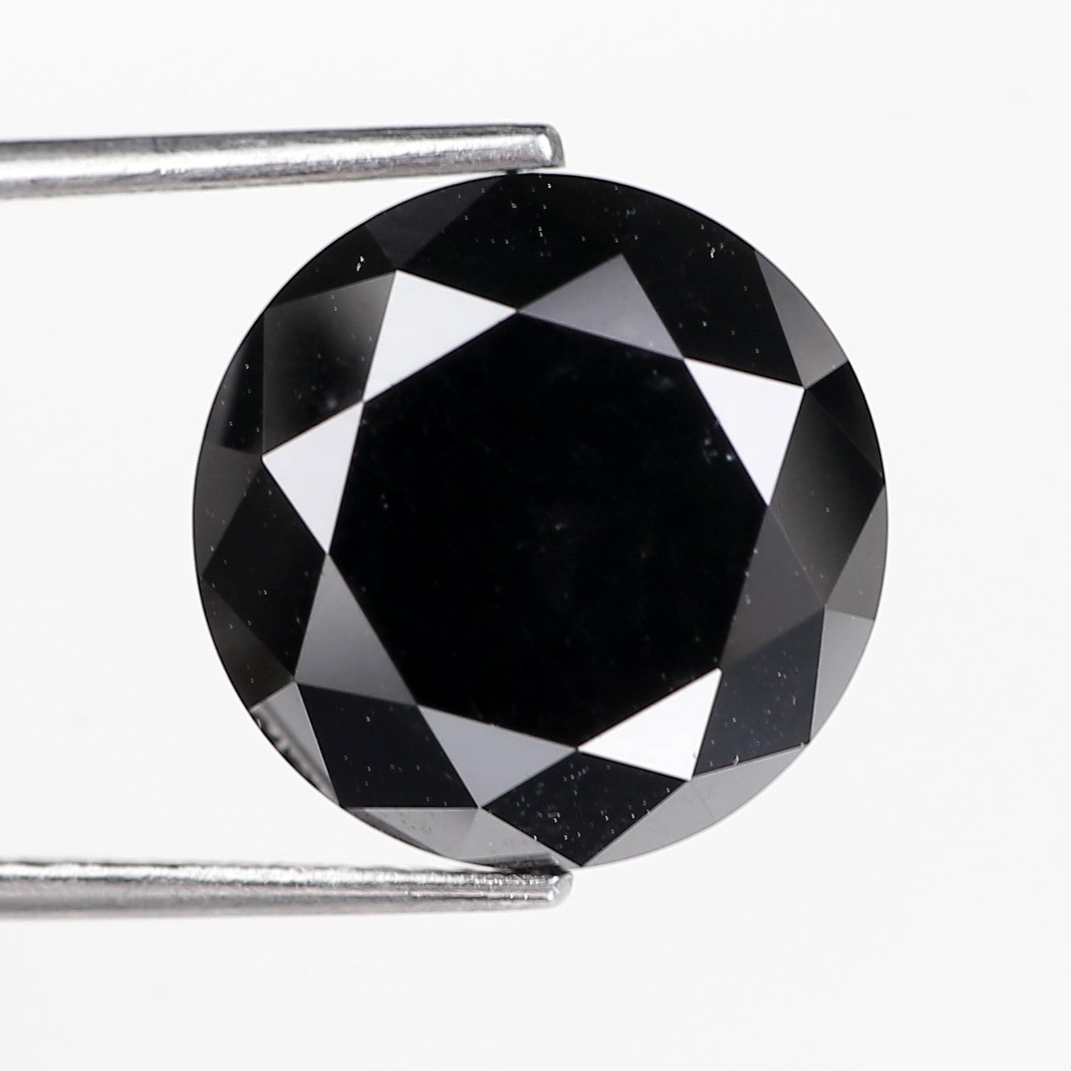 11 Ct Round Black Diamond Natural Earth Mine Conflict Free 12.90 MM