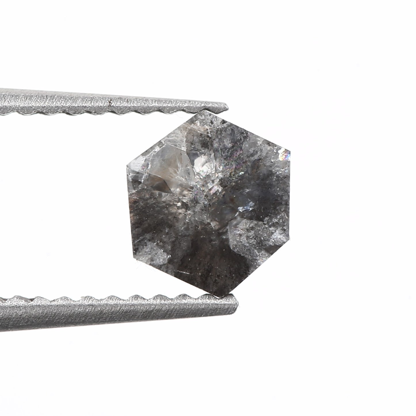 loose natural diamond gray hexagon