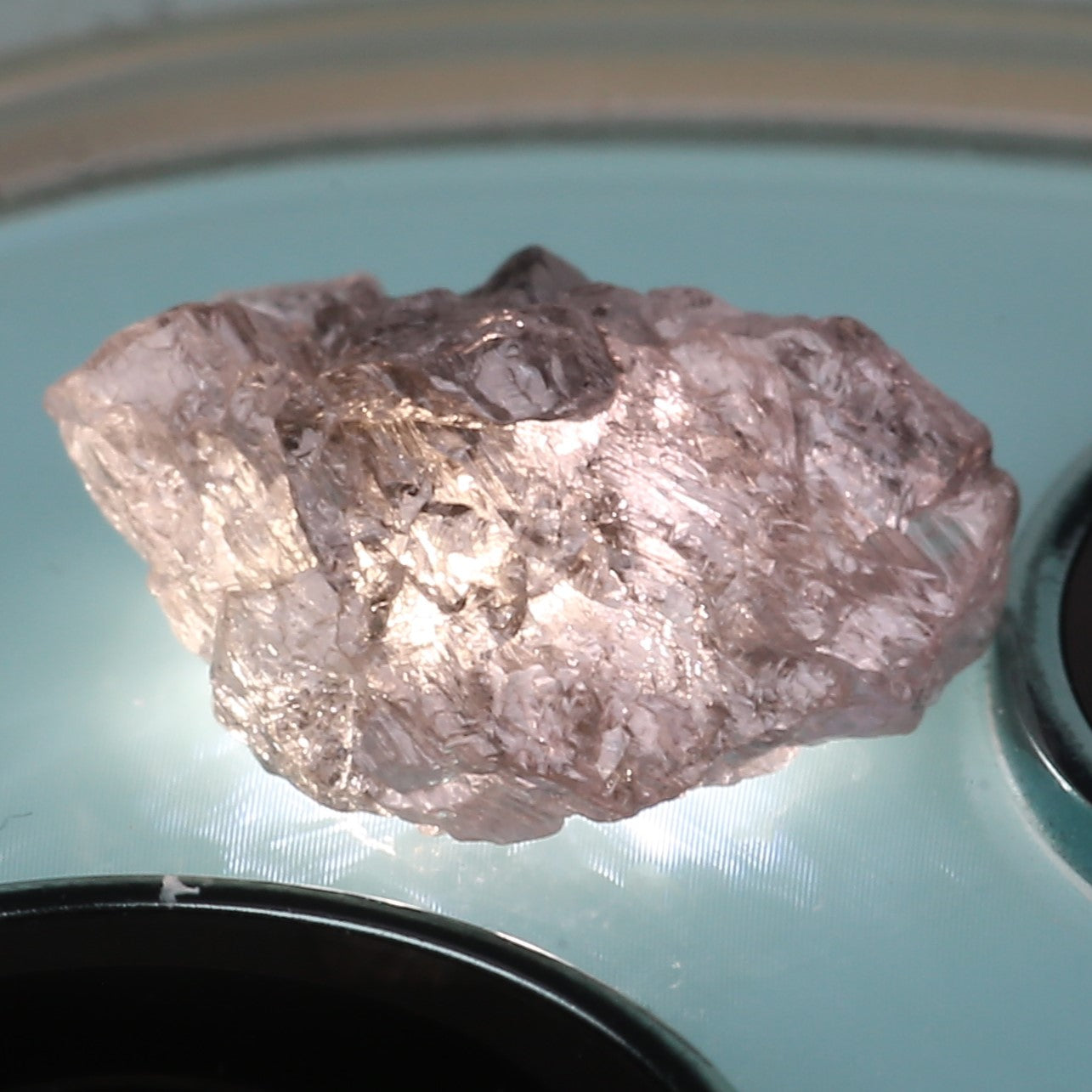 5.54 Carat Natural Light Purple Pink Rough Diamond 13.34 MM