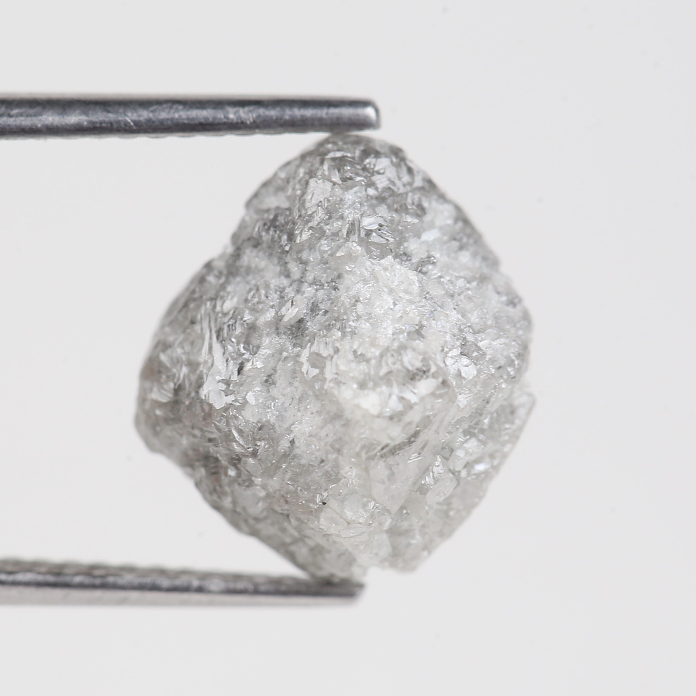 8.29 Carat Natural Rough Uncut Raw Gray Diamond 12.15 MM