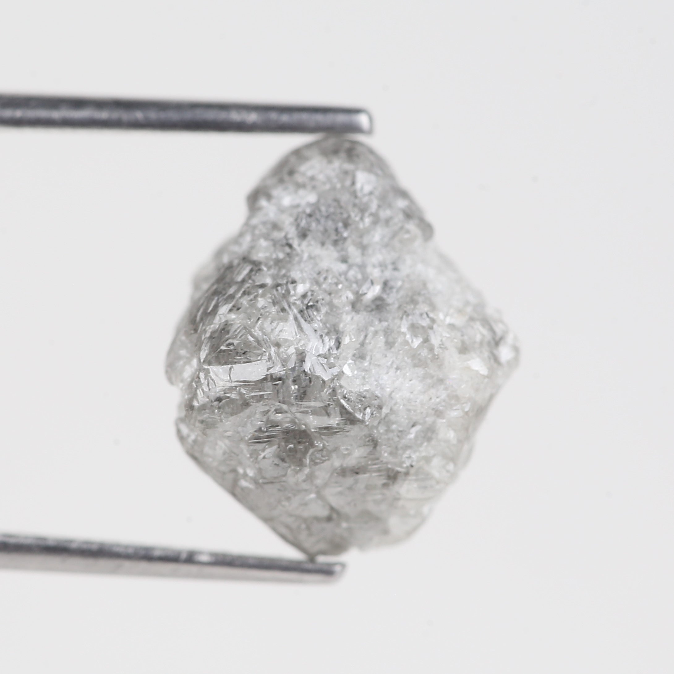 8.29 Carat Natural Rough Uncut Raw Gray Diamond 12.15 MM