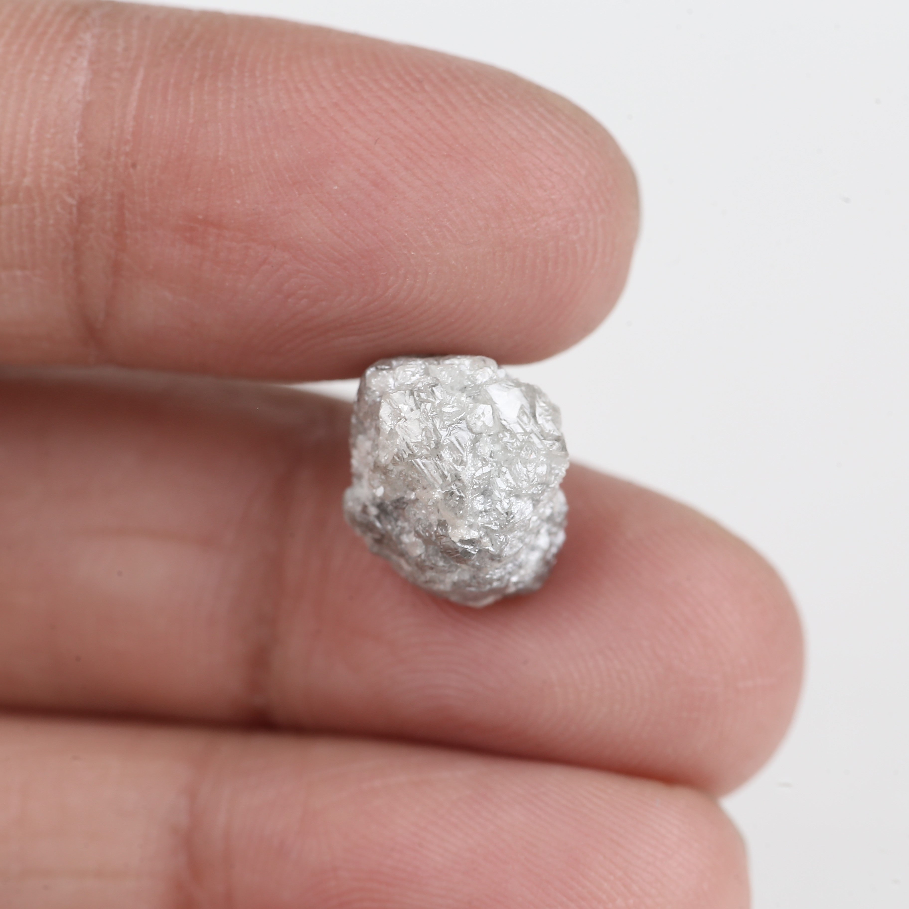 8.29 Carat Natural Rough Uncut Raw Gray Diamond 12.15 MM