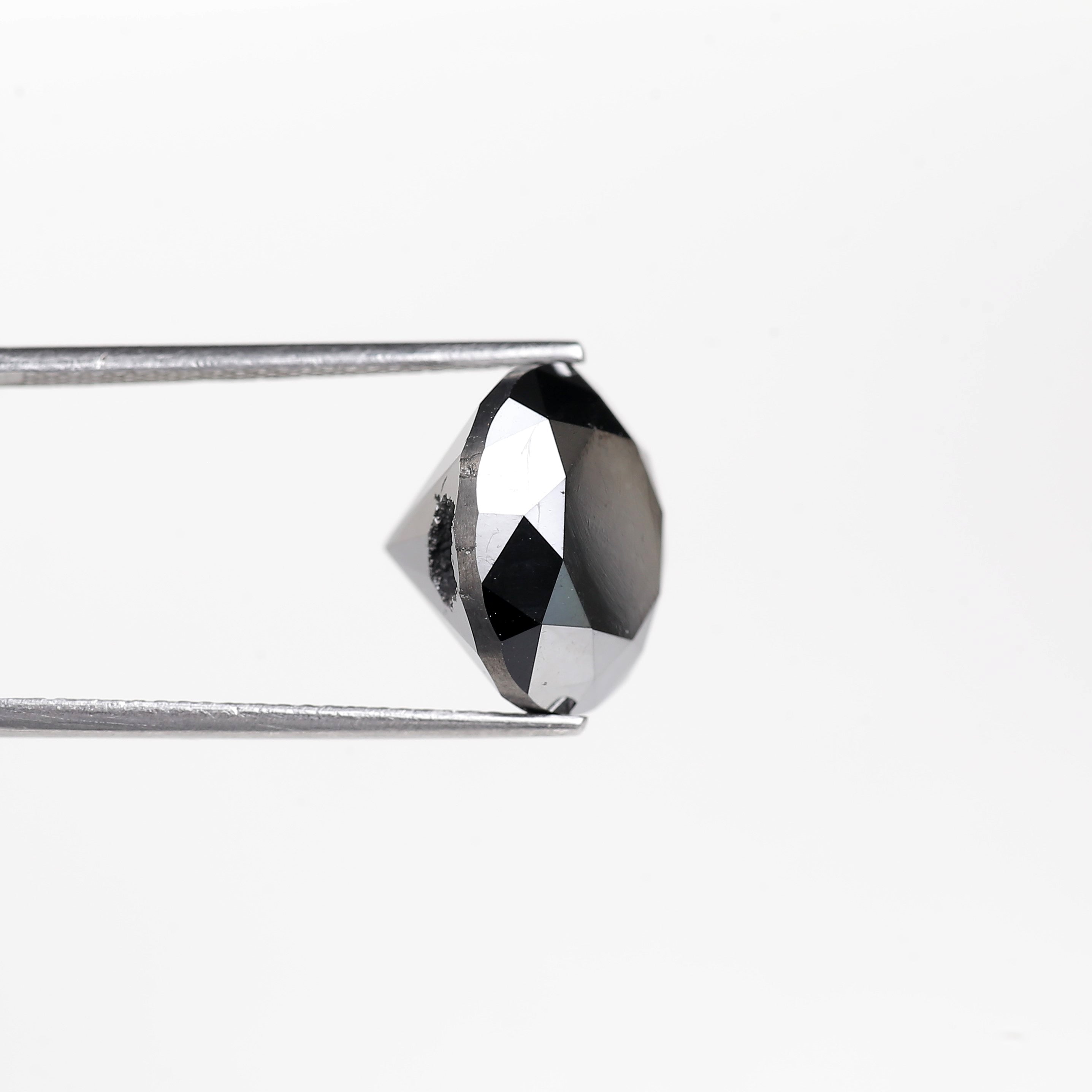 10 Ct Round Diamond Cut Natural Black 12.80 MM