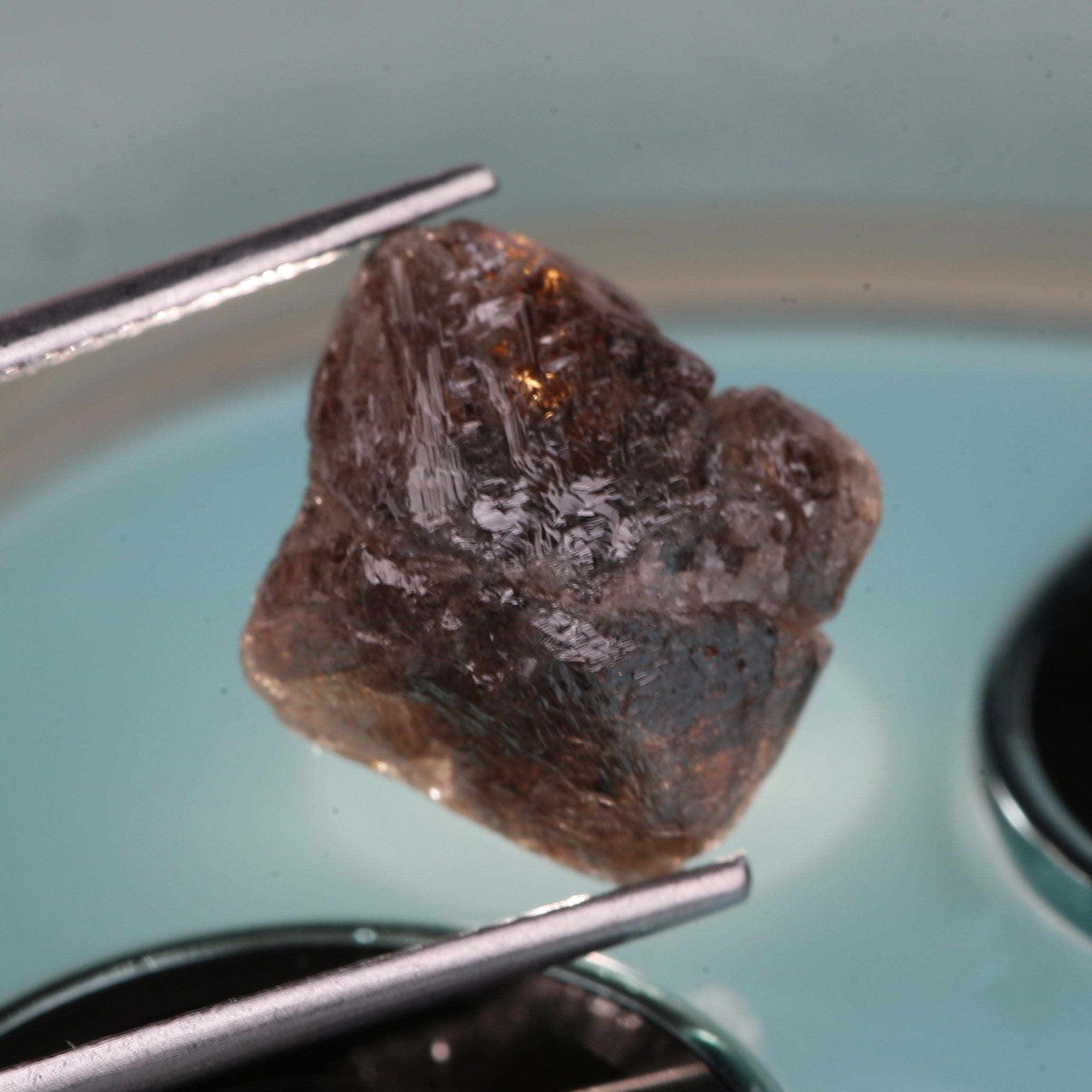 8.60 Carat Natural Octahedron Cognac Rough Diamond 12.55 MM