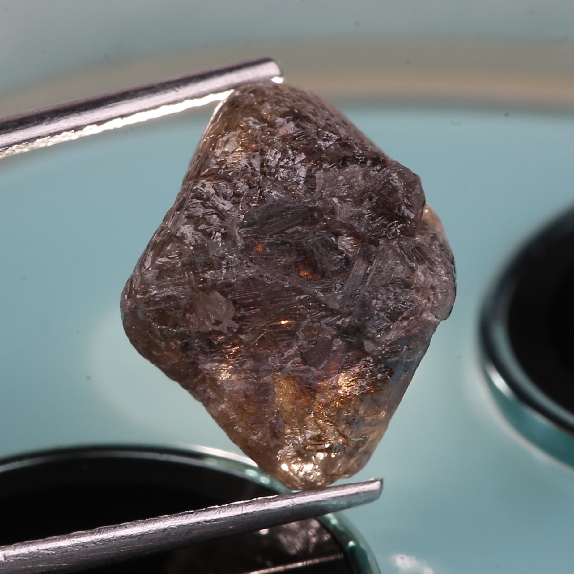 8.60 Carat Natural Octahedron Cognac Rough Diamond 12.55 MM