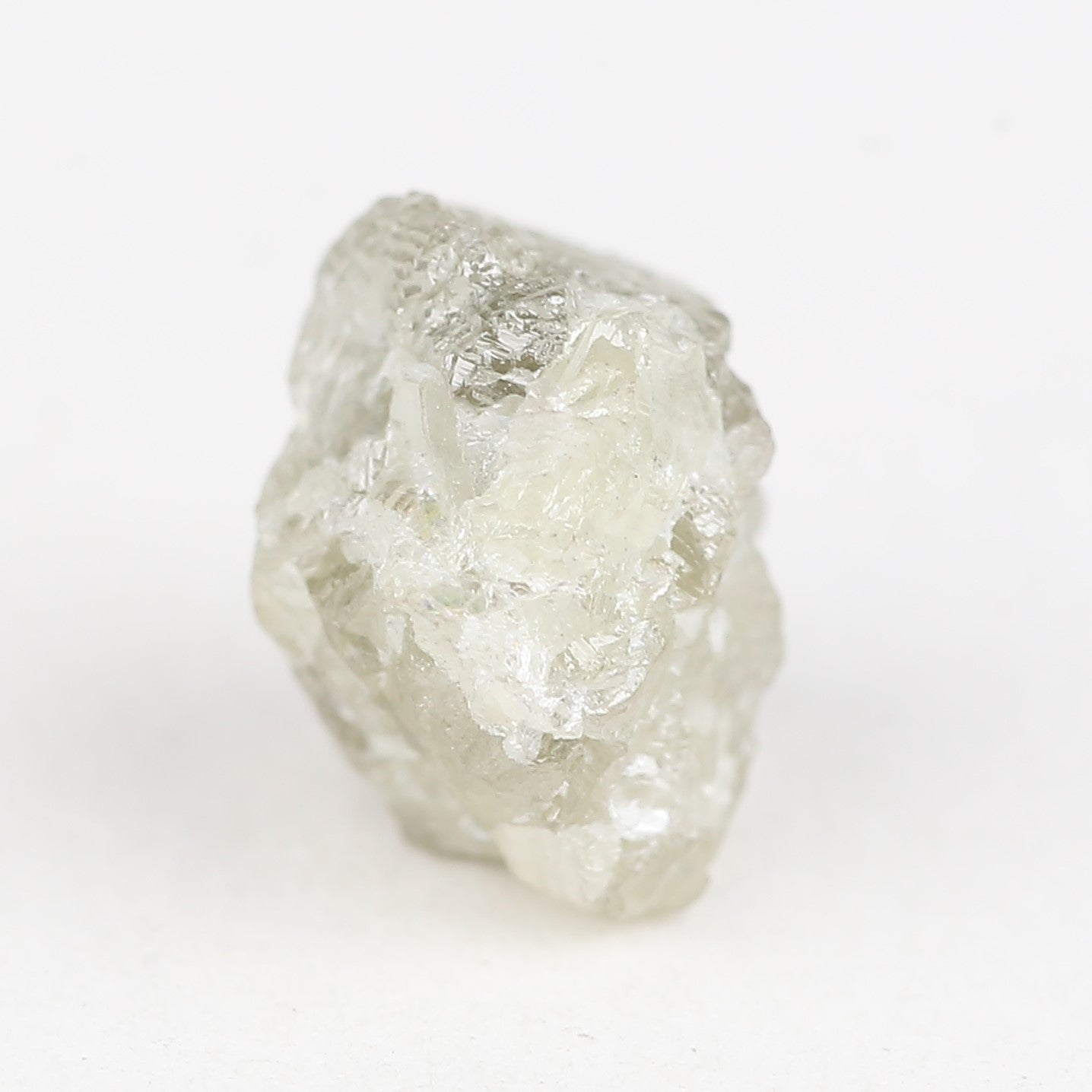 5.42 Carat Natural Rough White Gray Diamond 10.86 MM