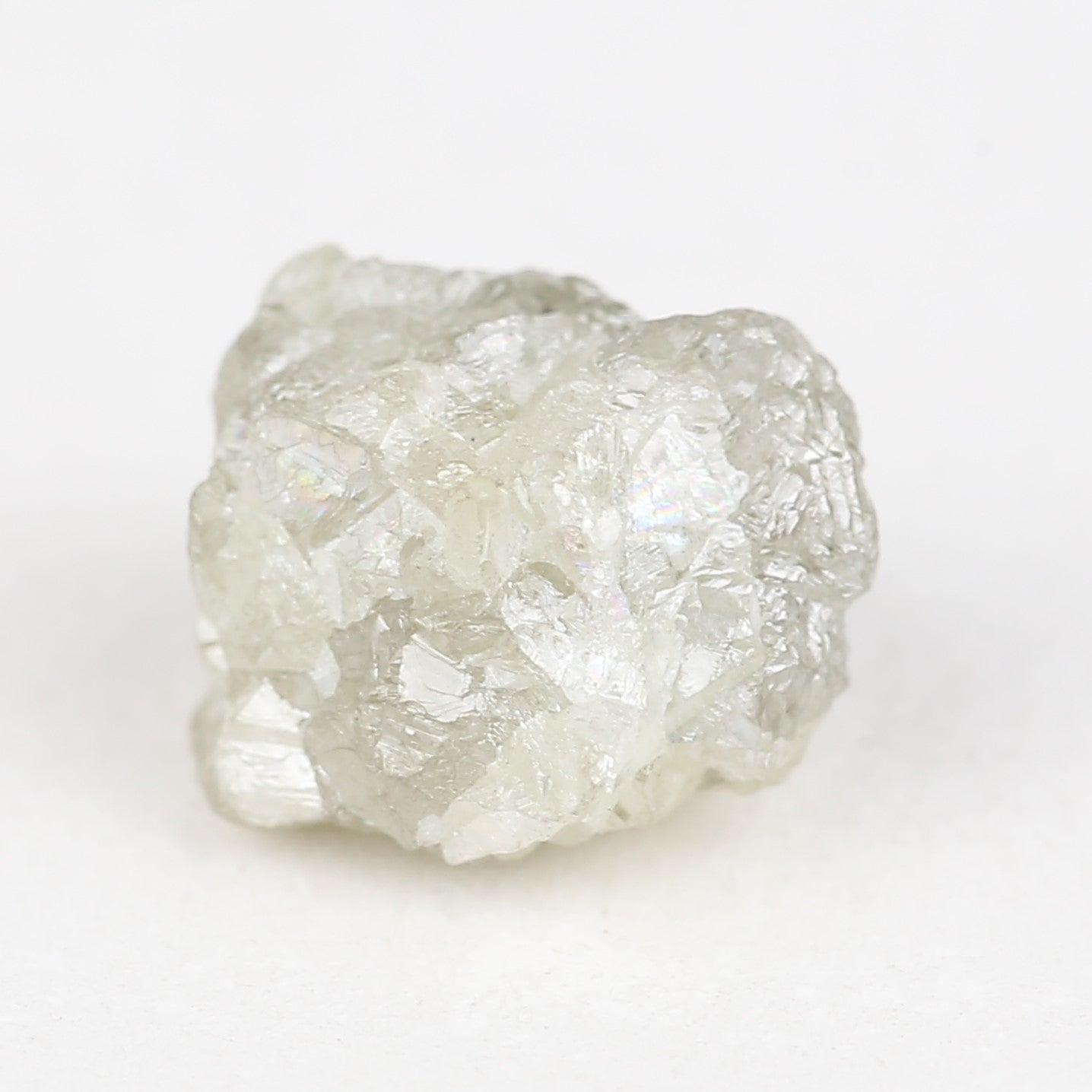 5.42 Carat Natural Rough White Gray Diamond 10.86 MM