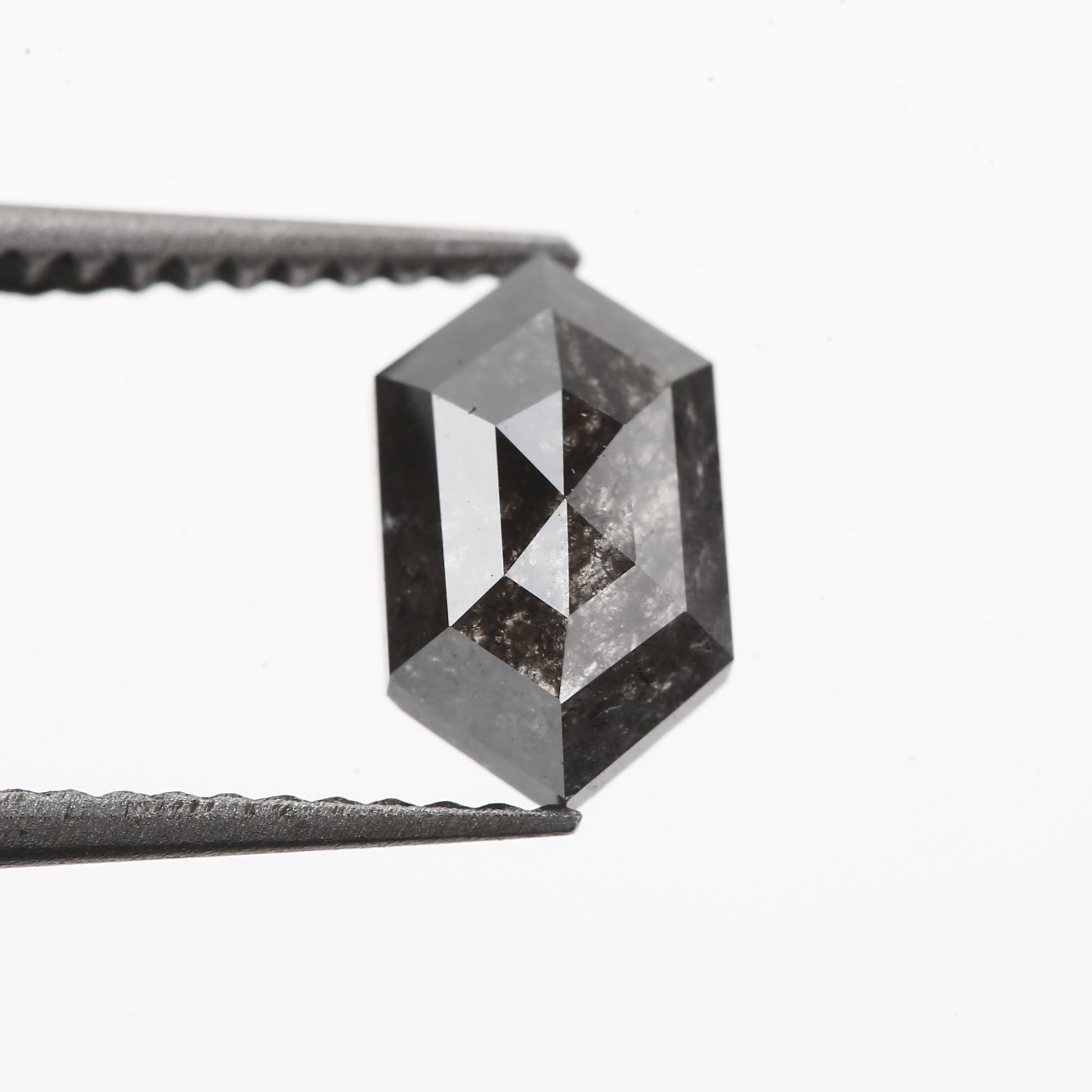 Hexagon Black Salt and Pepper Diamond Natural Diamond