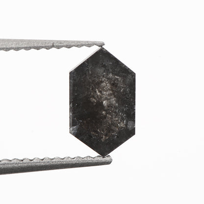 Hexagon Black Salt and Pepper Diamond Natural Diamond