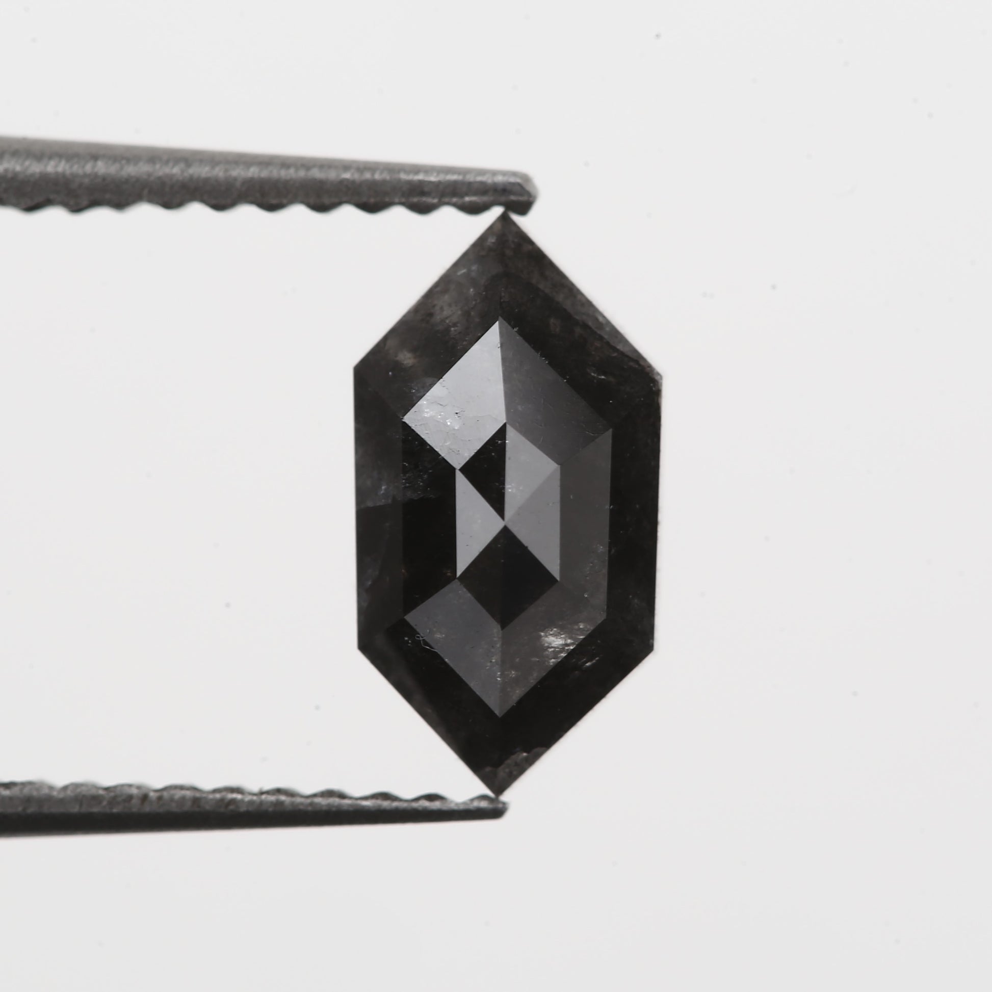 Salt and Pepper Hexagon Shape Black Natural Loose Diamond