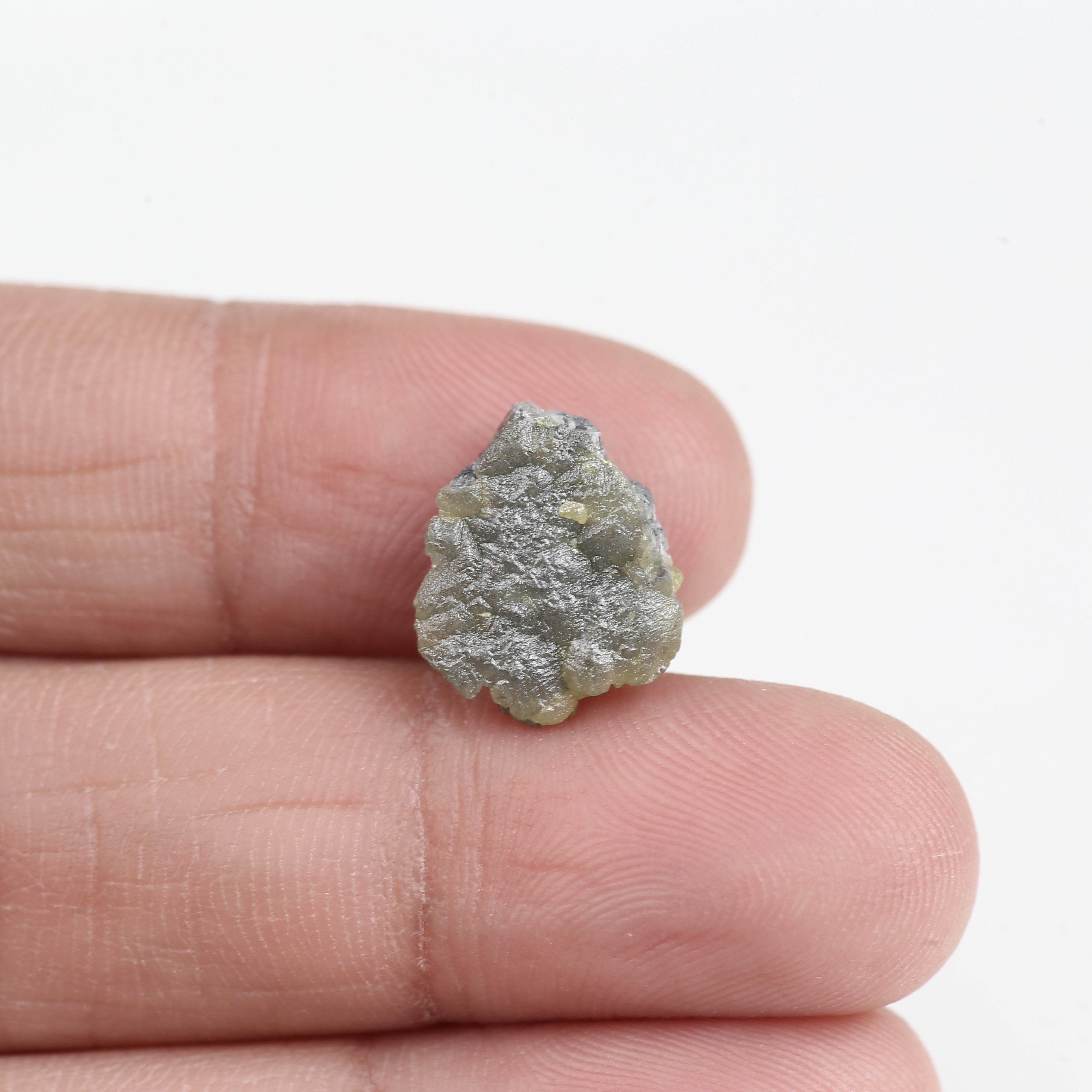 5 Carat Natural Rough Grey Yellow Diamond 13.56 MM