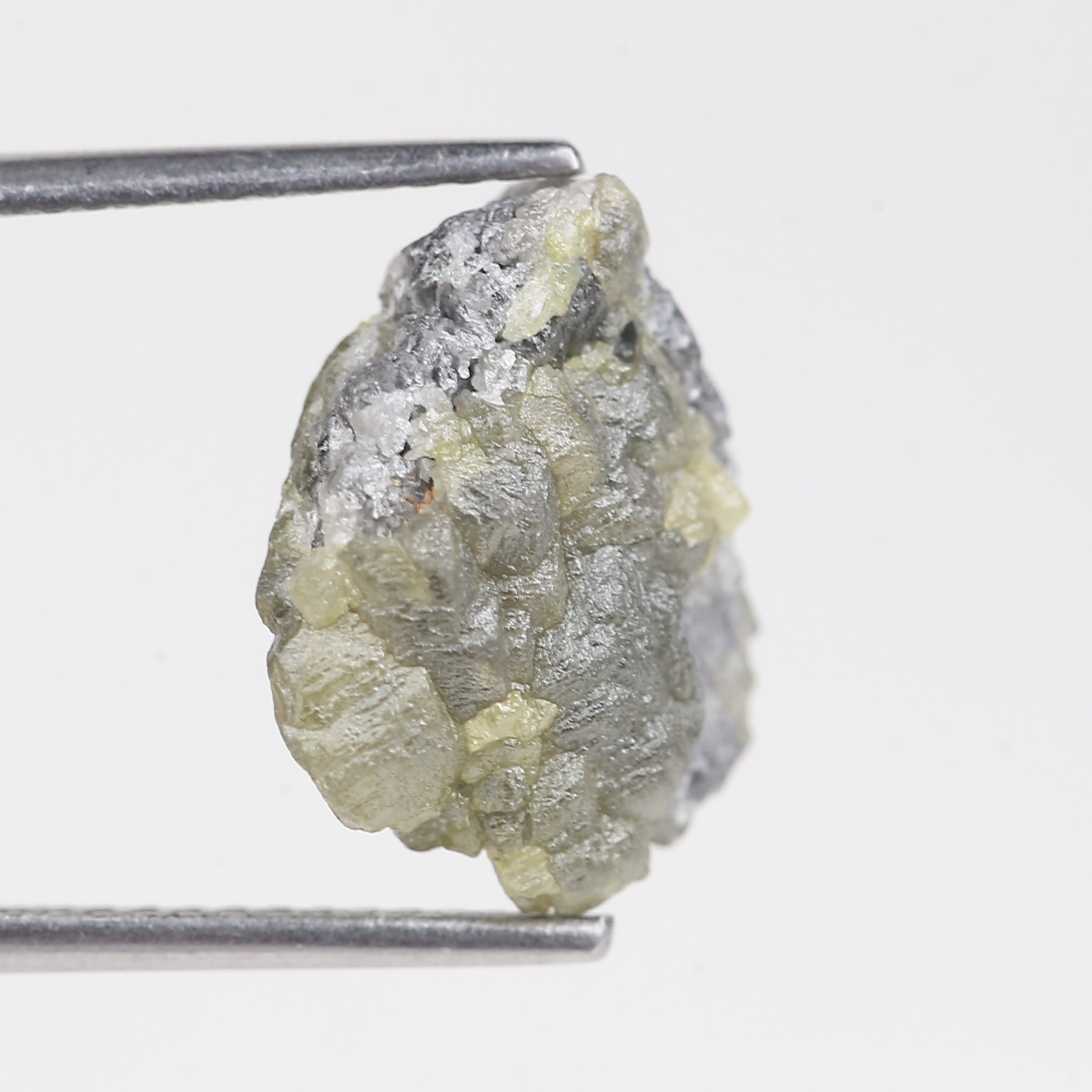5 Carat Natural Rough Grey Yellow Diamond 13.56 MM