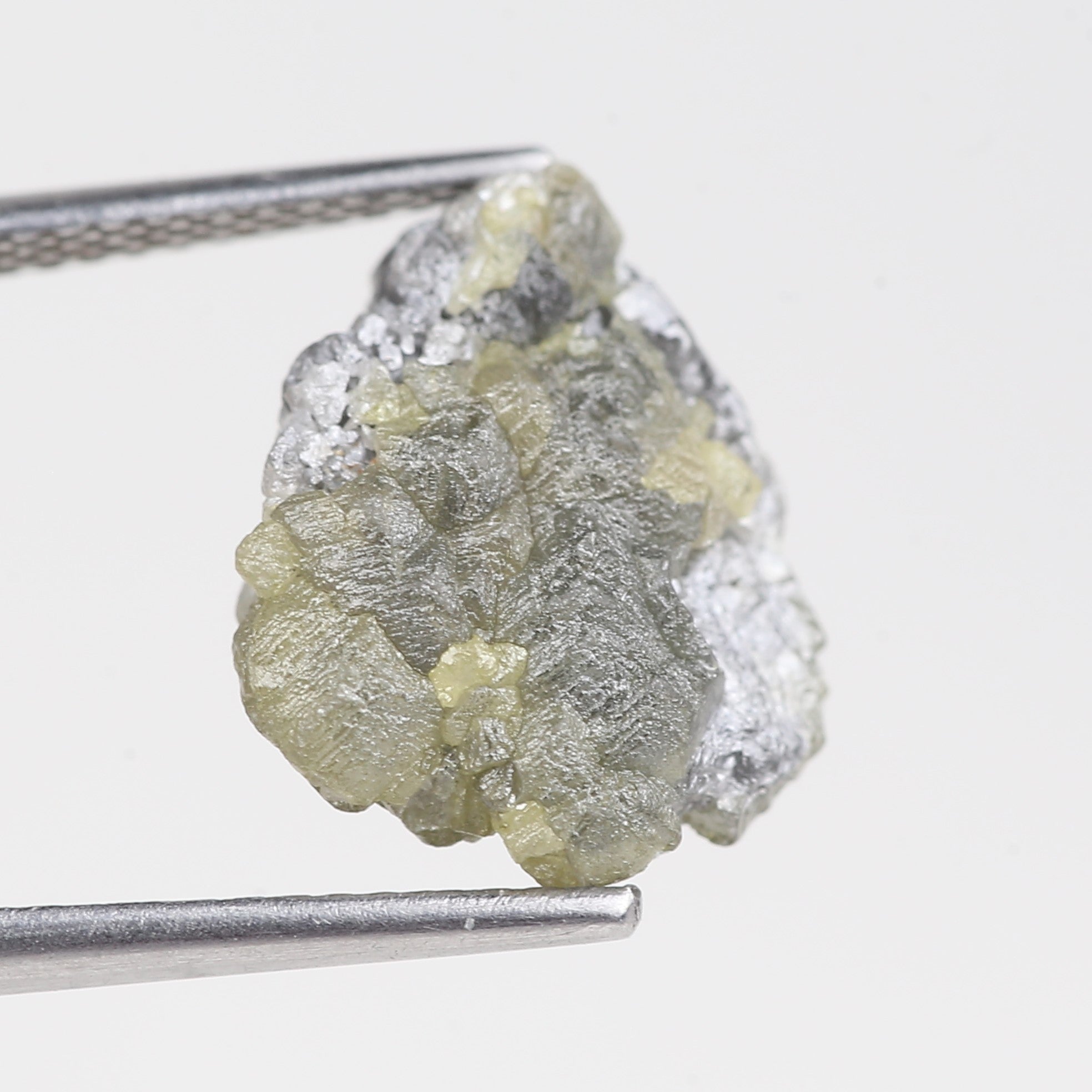 5 Carat Natural Rough Grey Yellow Diamond 13.56 MM