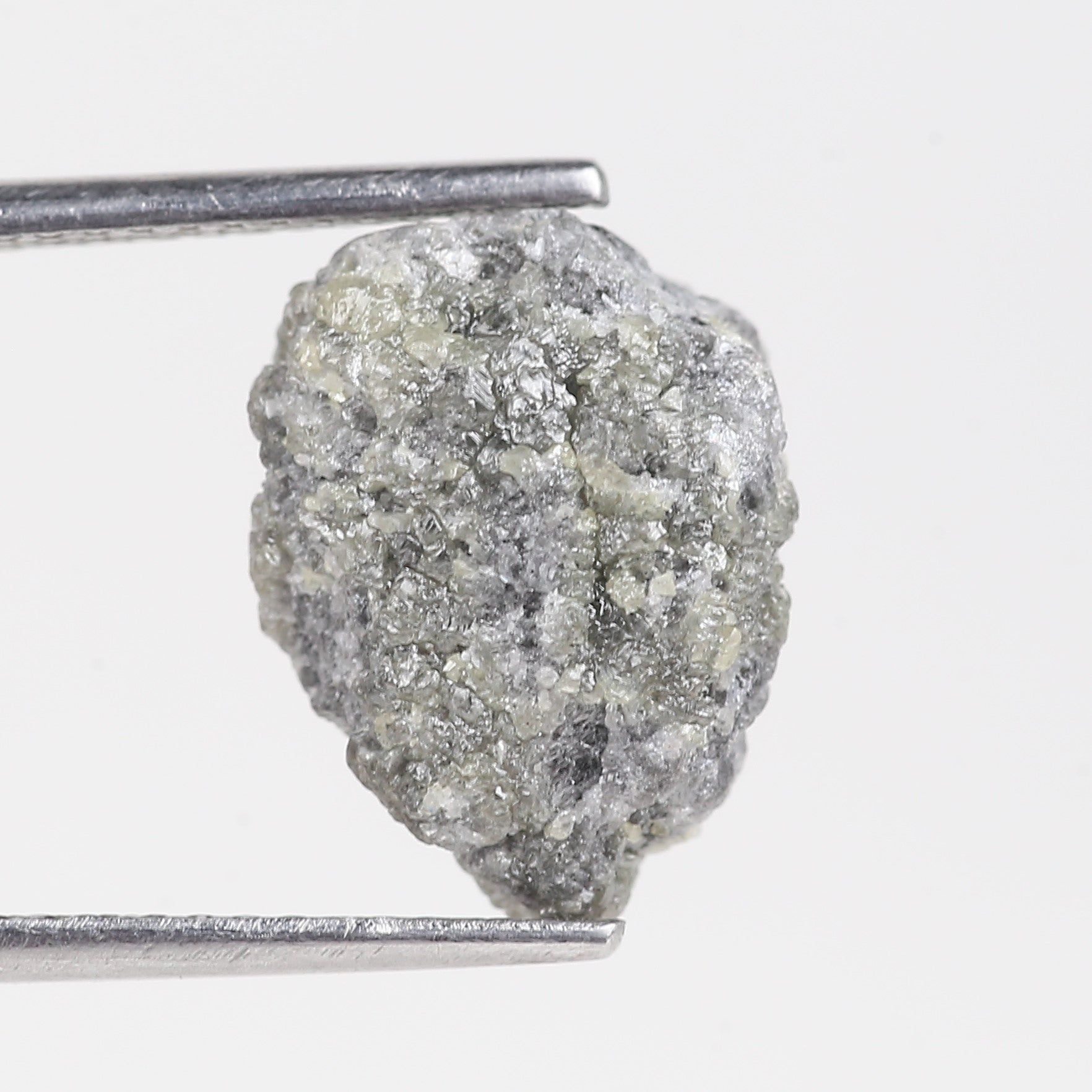 6.62 Carat Natural Rough Raw Gray Diamond 12.80 MM