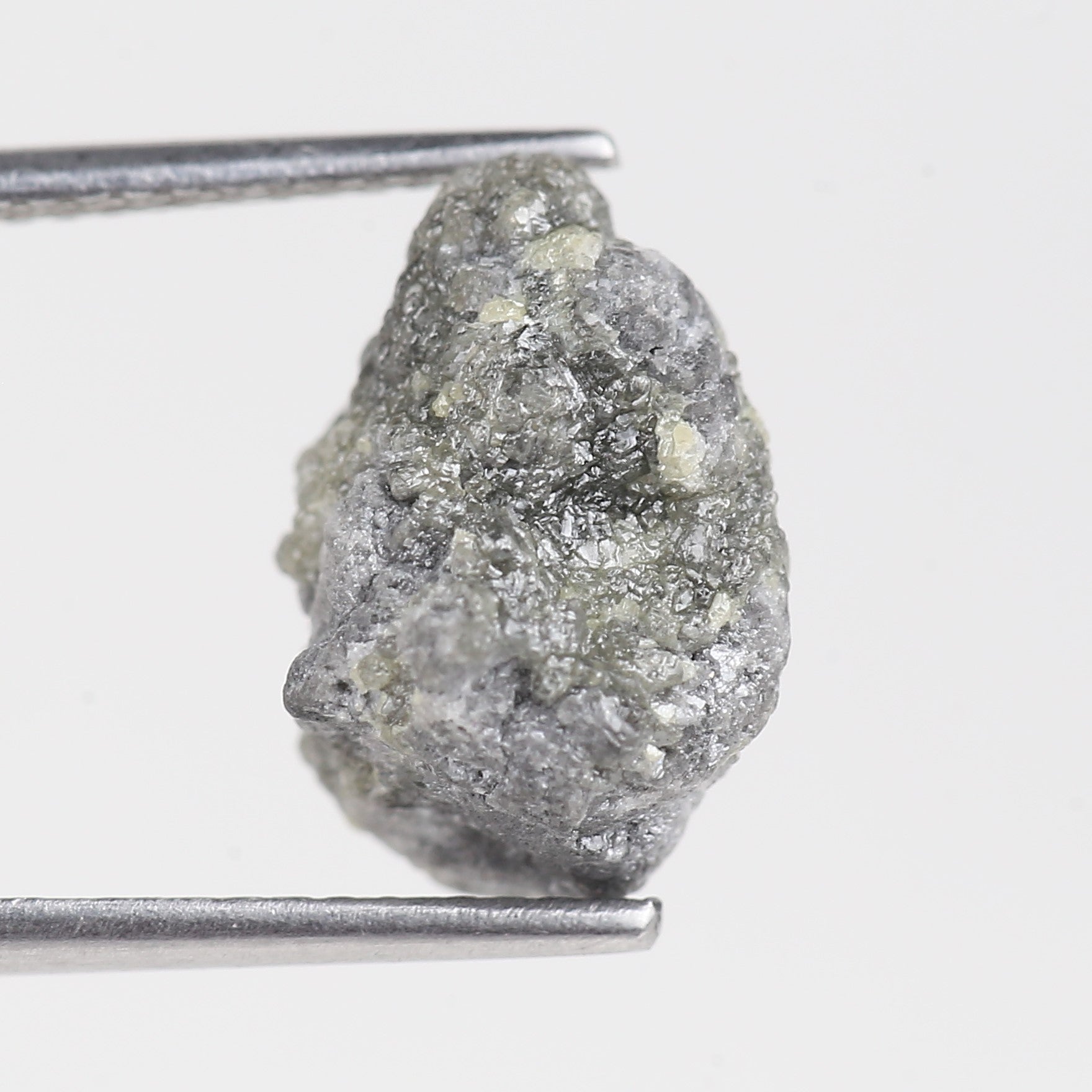 6.62 Carat Natural Rough Raw Gray Diamond 12.80 MM