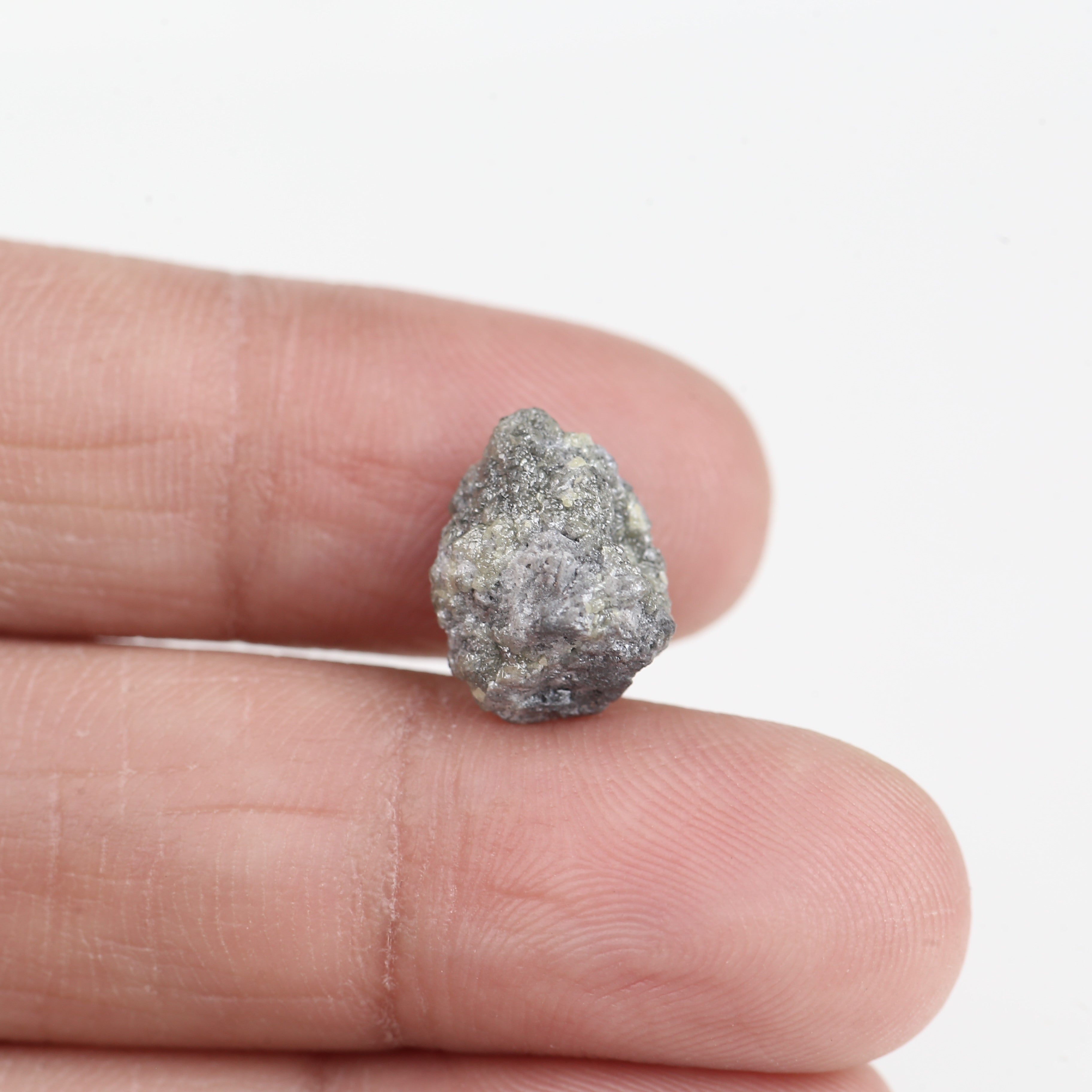 6.62 Carat Natural Rough Raw Gray Diamond 12.80 MM
