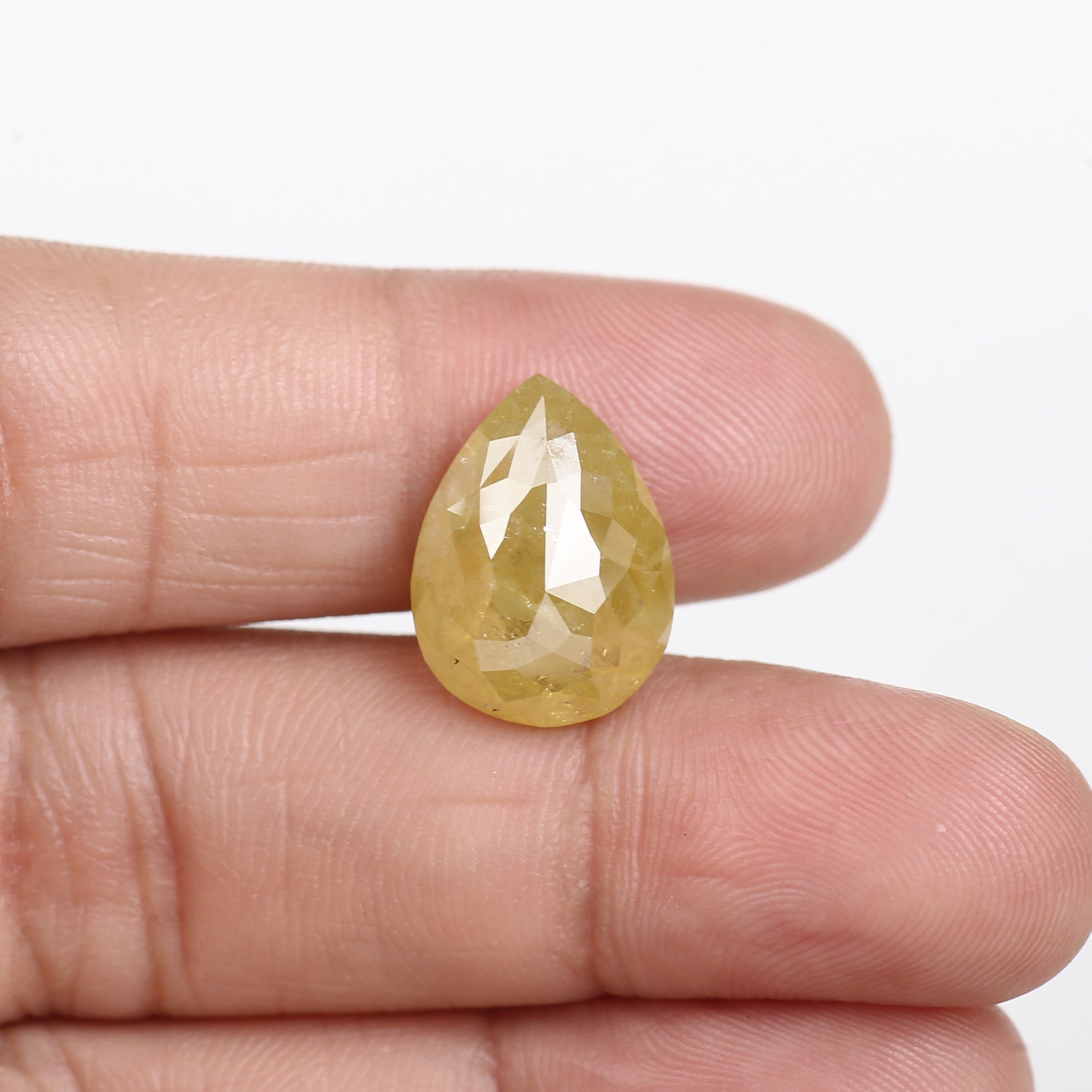 9 Carat Pear Diamond Natural Yellow For Engagement Ring