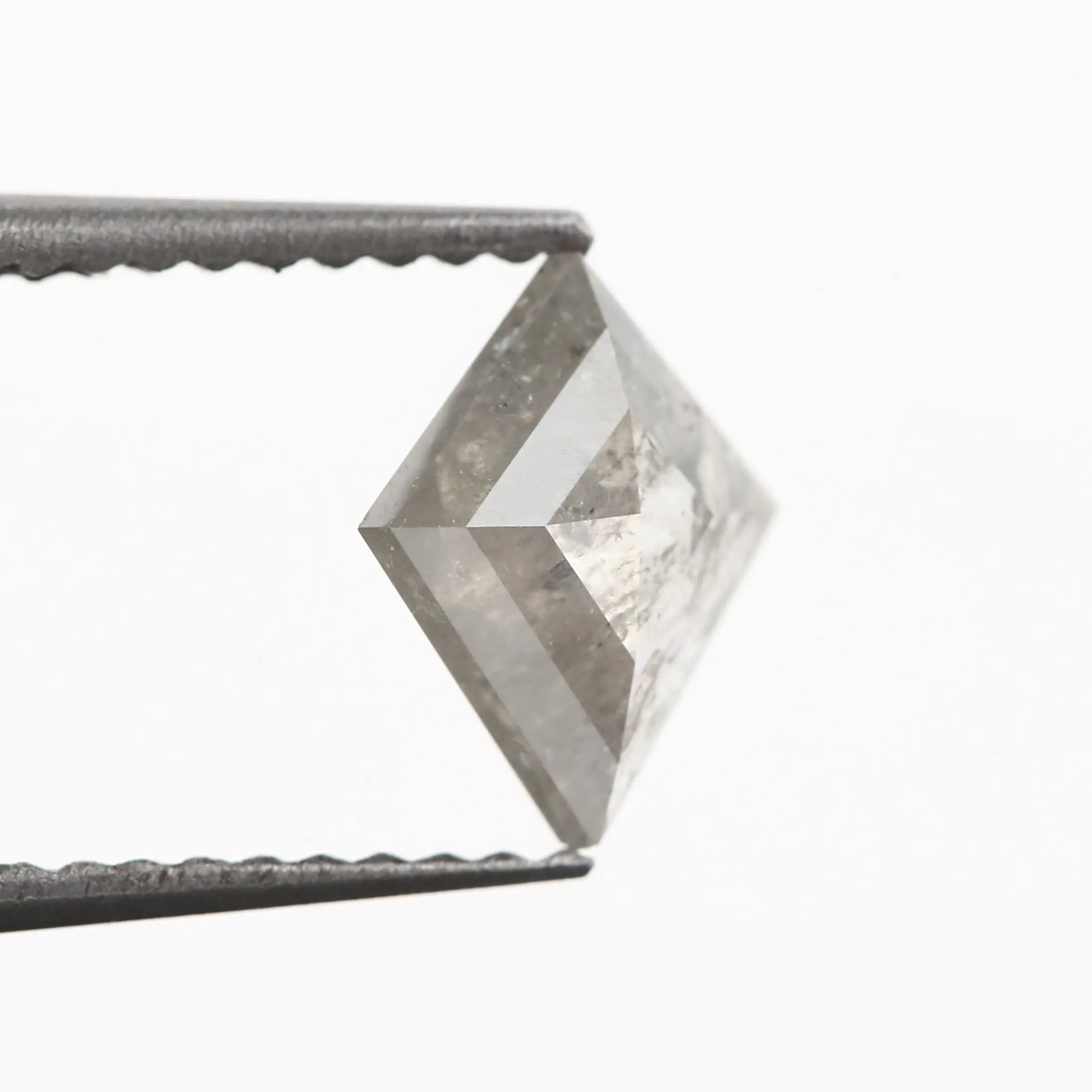 fancy gray kite cut salt pepper diamond