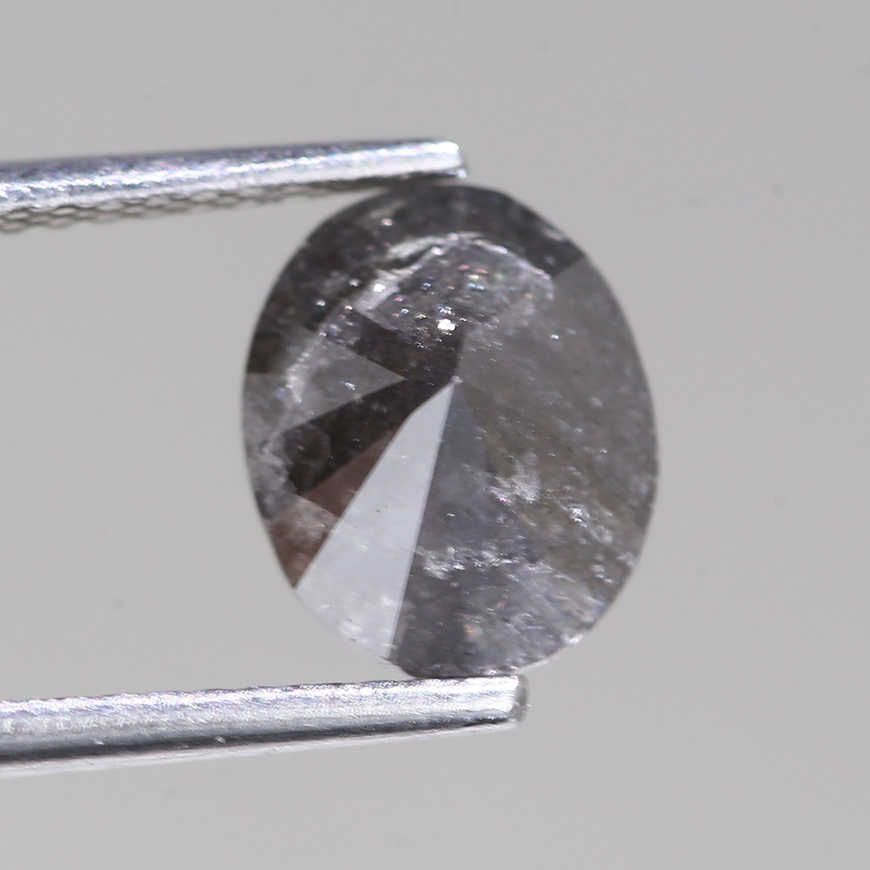 1.53 Carat Natural Oval Cut Loose Black Diamond 8.74 MM