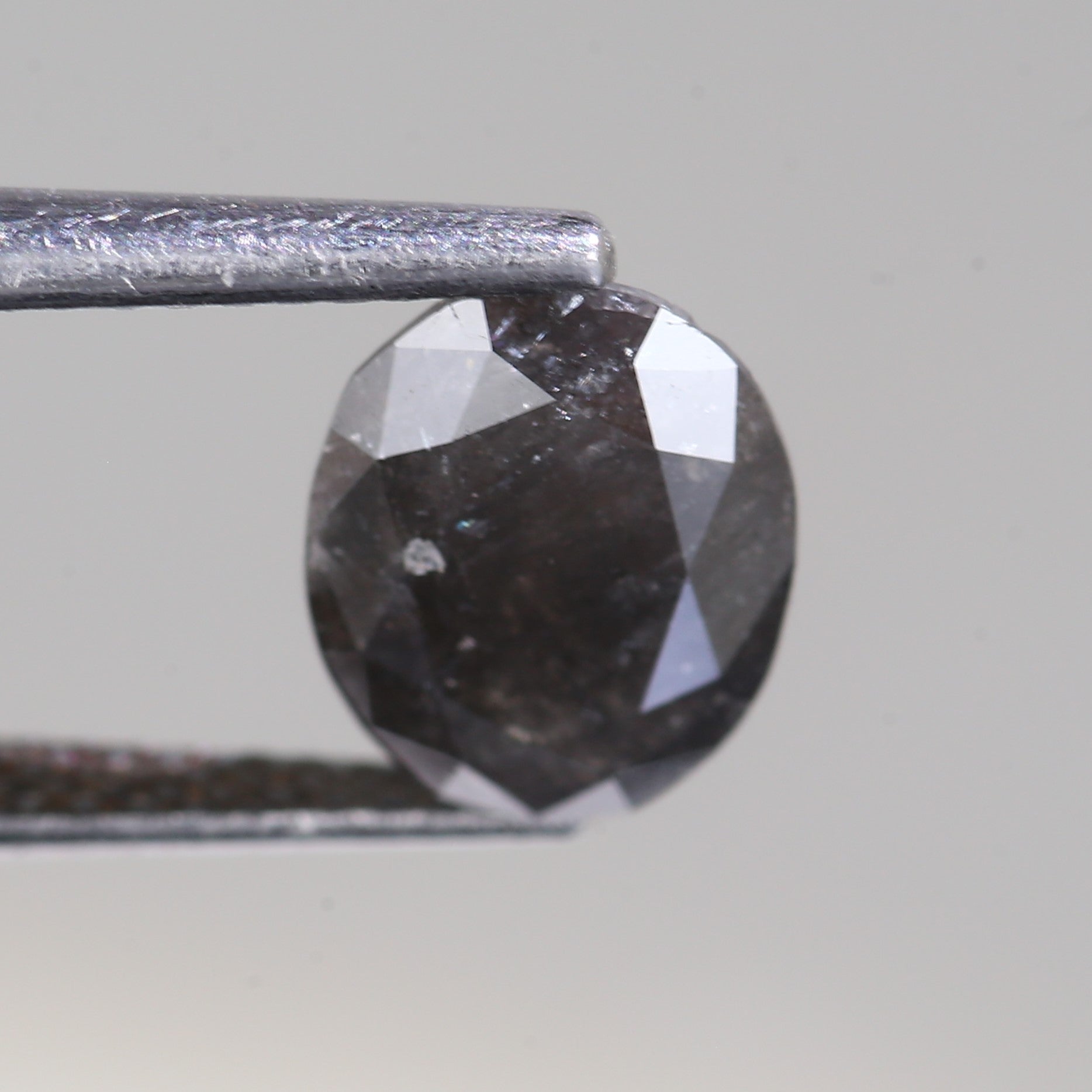 1.53 Carat Natural Oval Cut Loose Black Diamond 8.74 MM