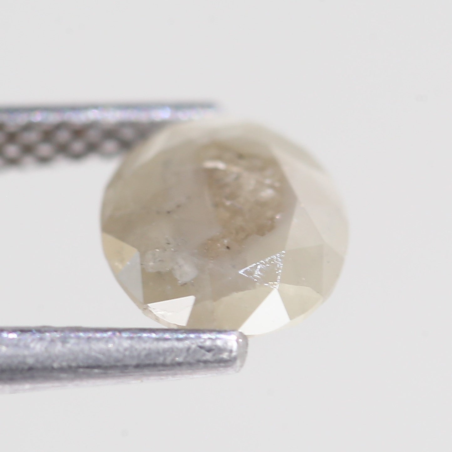 1.23 Carat Natural Oval Cut Light Grey Diamond 8.10 MM