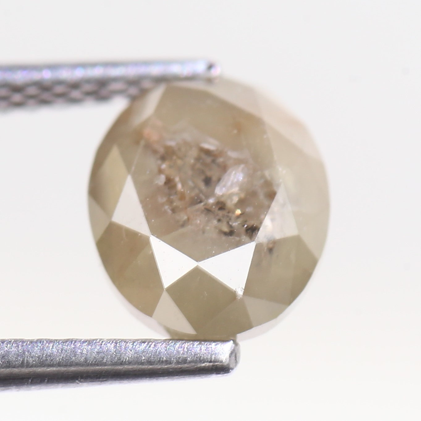 2.10 Carat Natural Oval Cut Light Brown Diamond 8.24 MM