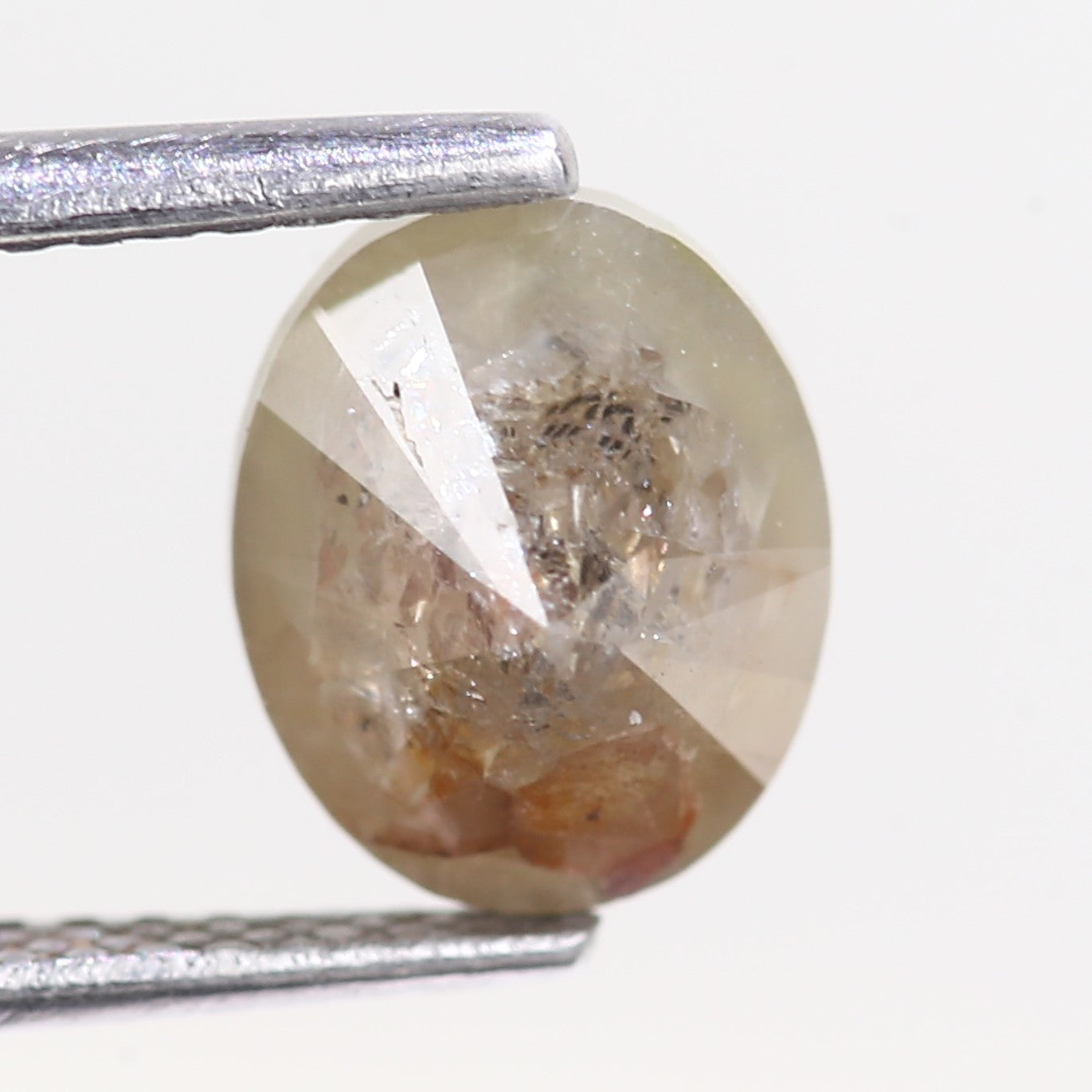 2.10 Carat Natural Oval Cut Light Brown Diamond 8.24 MM
