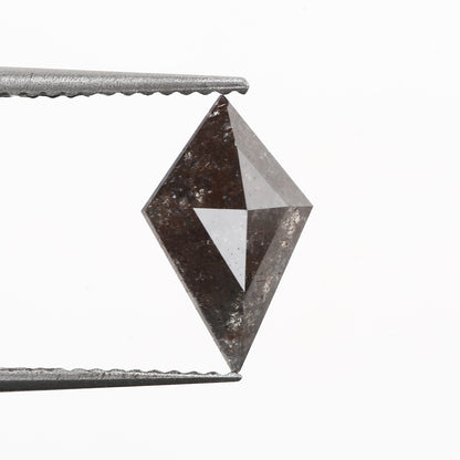 1.32 Carat 11.57 X 7.25 X3.28 MM Kite Cut Fancy Gray Black Salt and Pepper Diamond - Blackdiamond