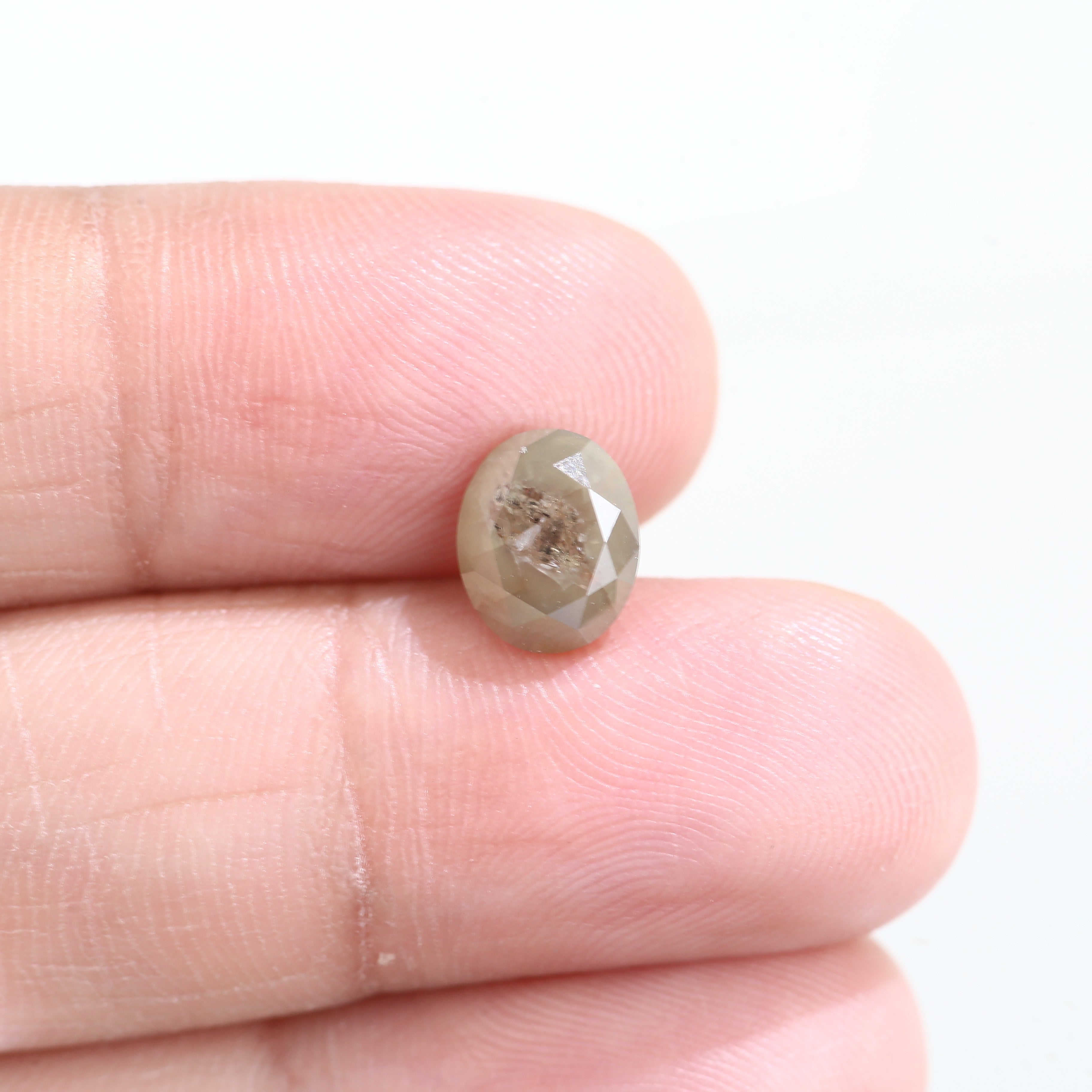 2.10 Carat Natural Oval Cut Light Brown Diamond 8.24 MM