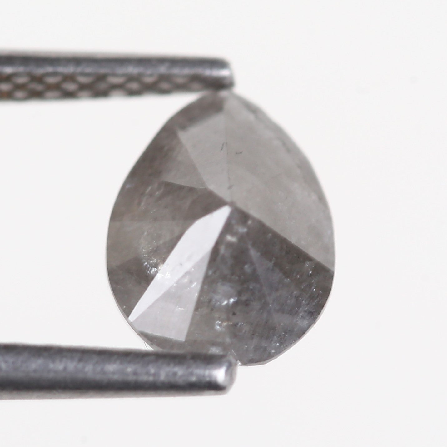 1.06 Carat Natural Salt And Pepper Diamond Pear Gray Diamond 7.84 MM